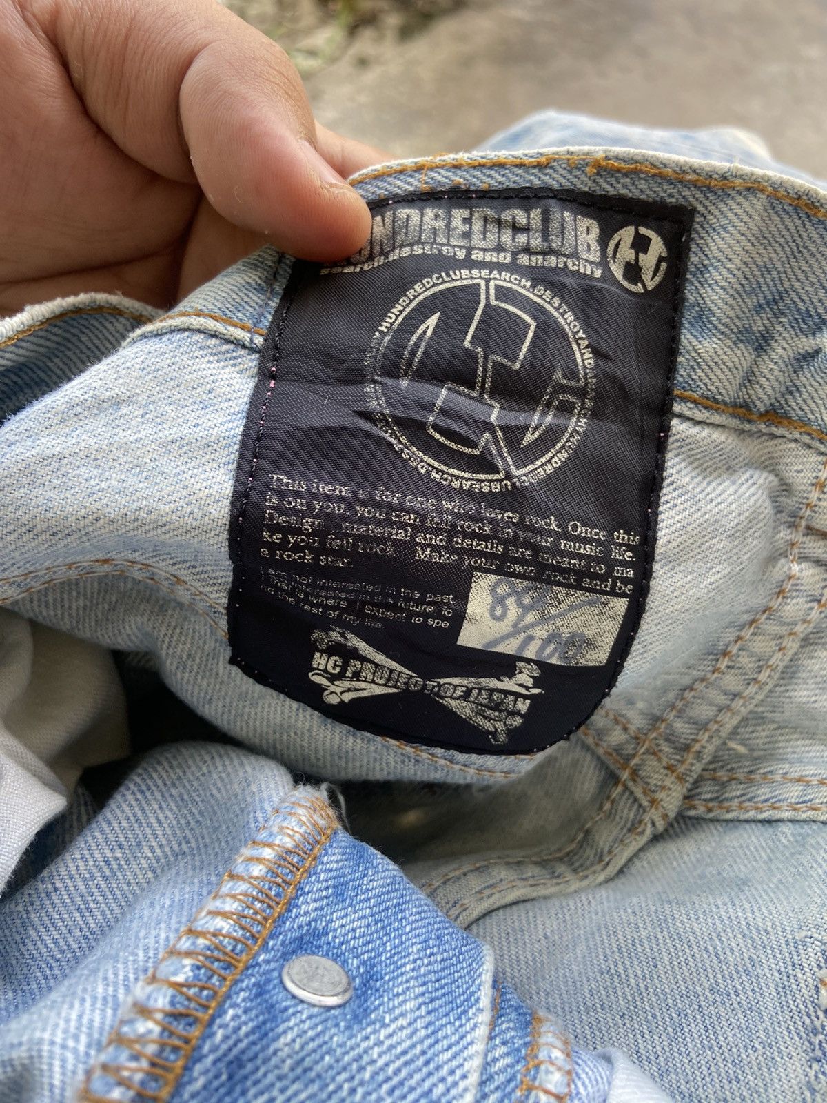 Levi's VINTAGE Levi’s 501 x HUNDREDCLUB Punk Rock Jeans Size US 30 / EU 46 - 12 Thumbnail