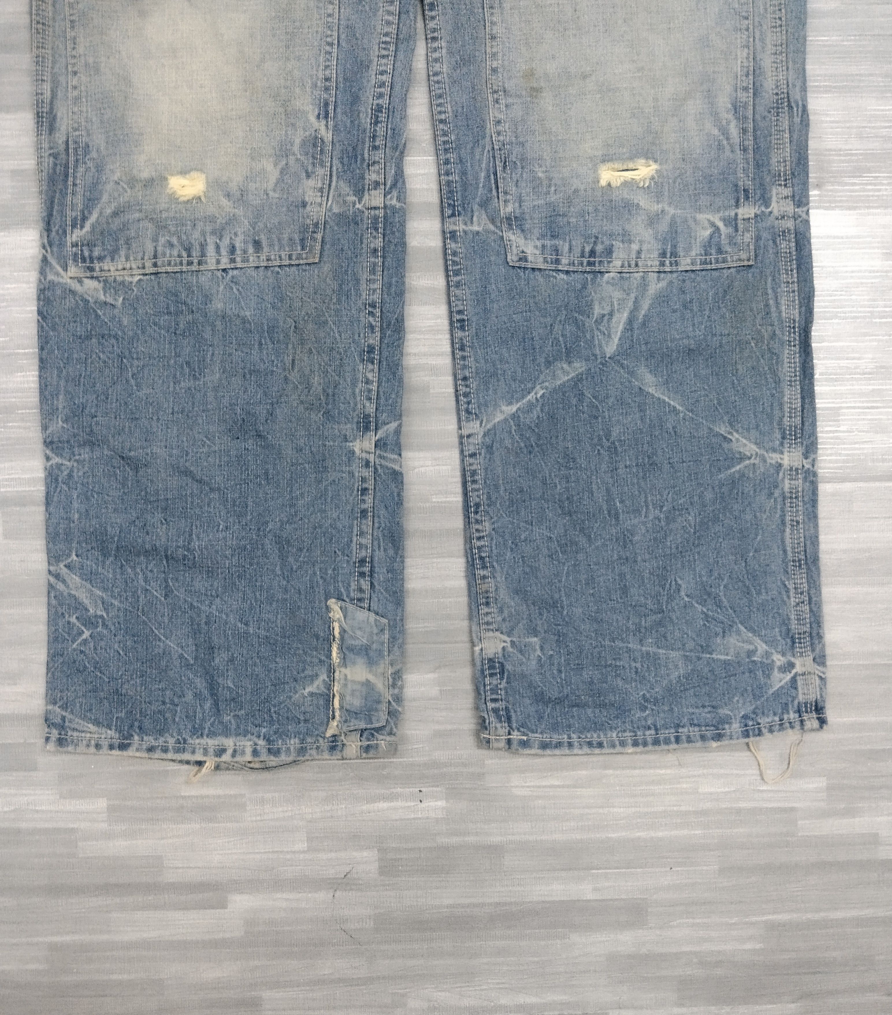 Japanese Brand SiCK DOUBLE KNEE A.N.B.A.L DENIM PANTS Size US 36 / EU 52 - 7 Thumbnail