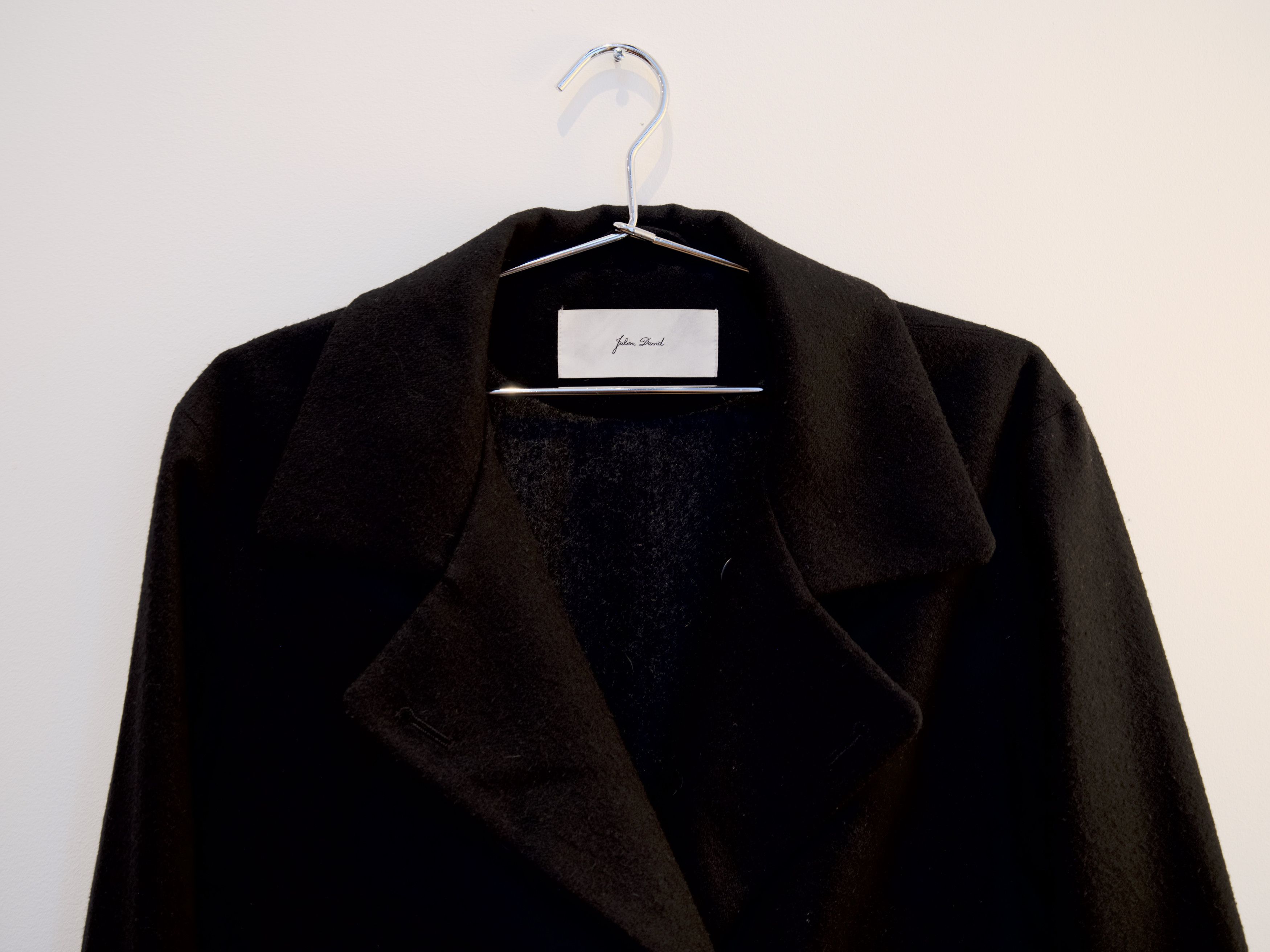 JULIEN DAVID Julien David Black Wool Double-Breasted Peacoat L Size US L / EU 52-54 / 3 - 3 Thumbnail