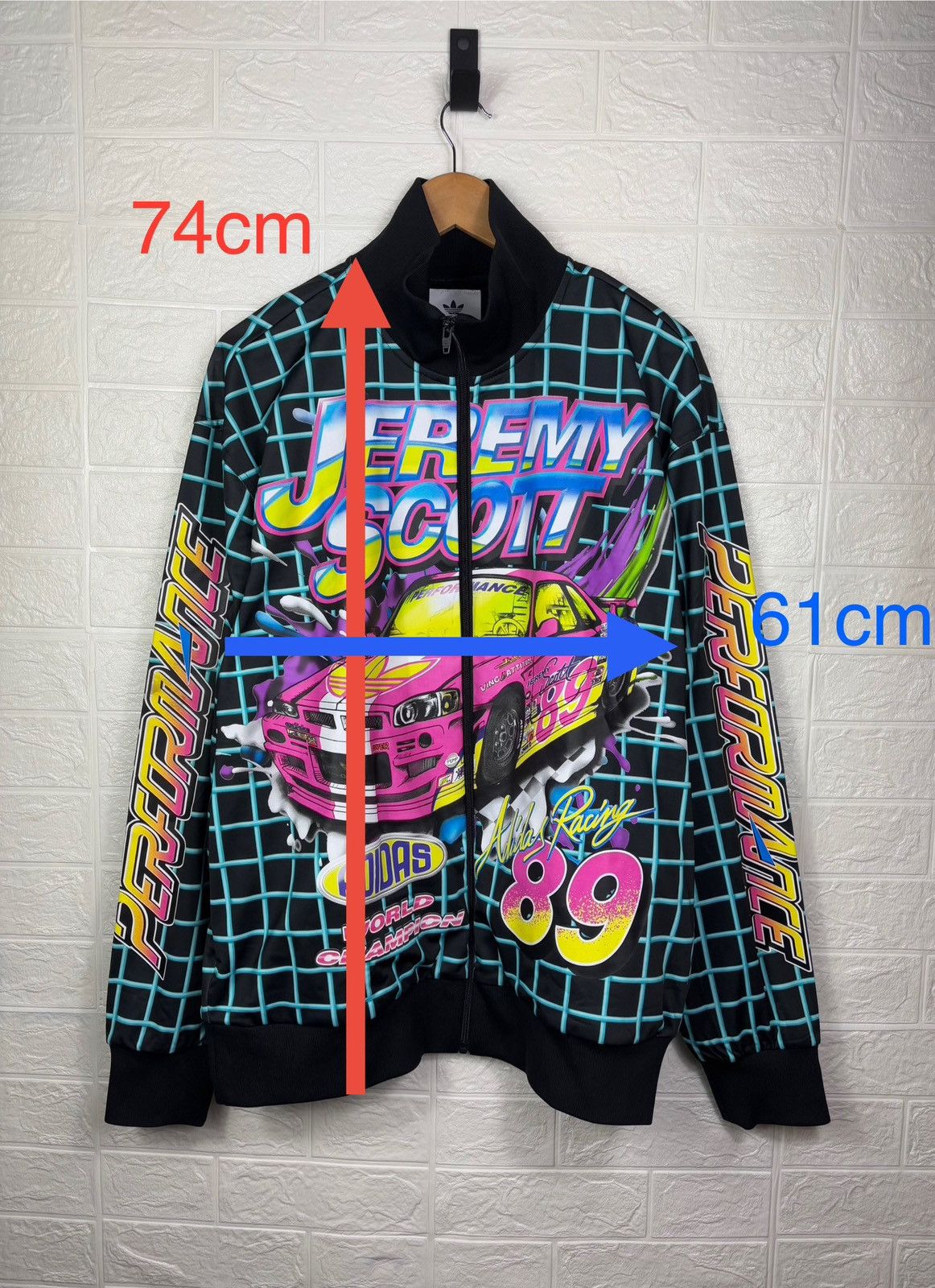 Adidas × Jeremy Scott Jeremy Scott x Adidas Rally Print Track Jacket – Size XL Size US XL / EU 56 / 4 - 2 Thumbnail