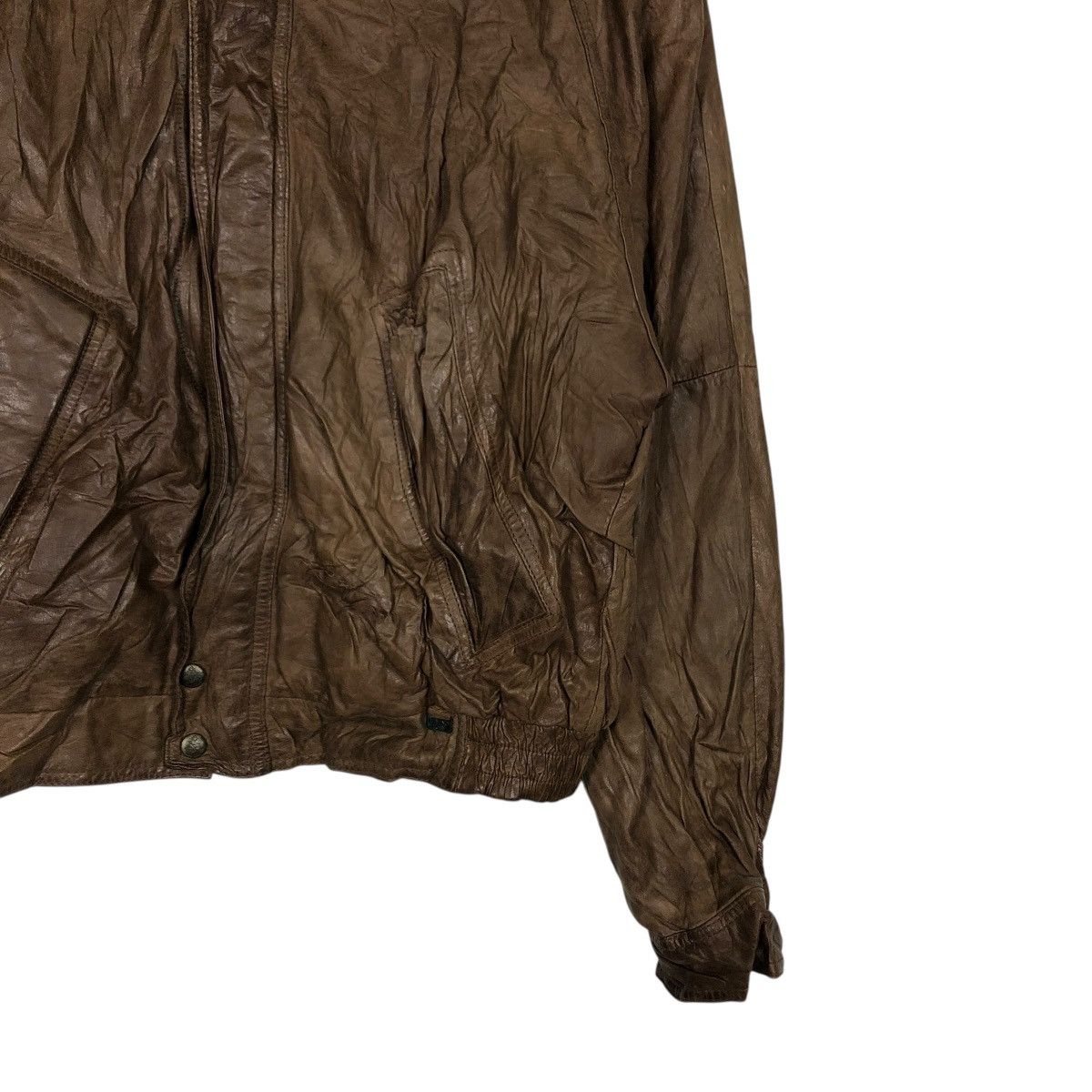 Vintage 🔥VINTAGE BIKER LEATHER JACKET HUNTING HORN ISSEY MIYAKE Size US L / EU 52-54 / 3 - 6 Thumbnail