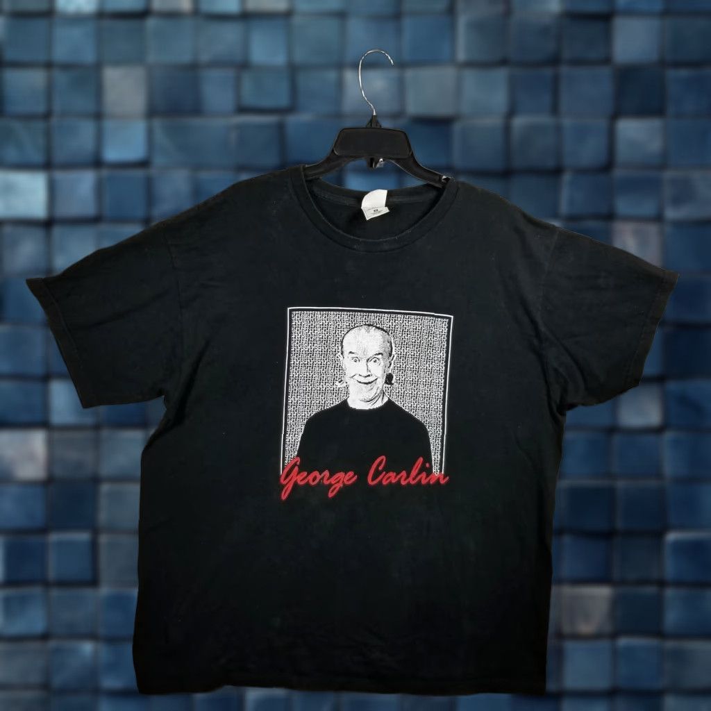 Fruit Of The Loom VINTAGE George Carlin Shirt Mens XL Black Comedy Graphic Brain Damage 90s Size US XL / EU 56 / 4 - 1 Thumbnail