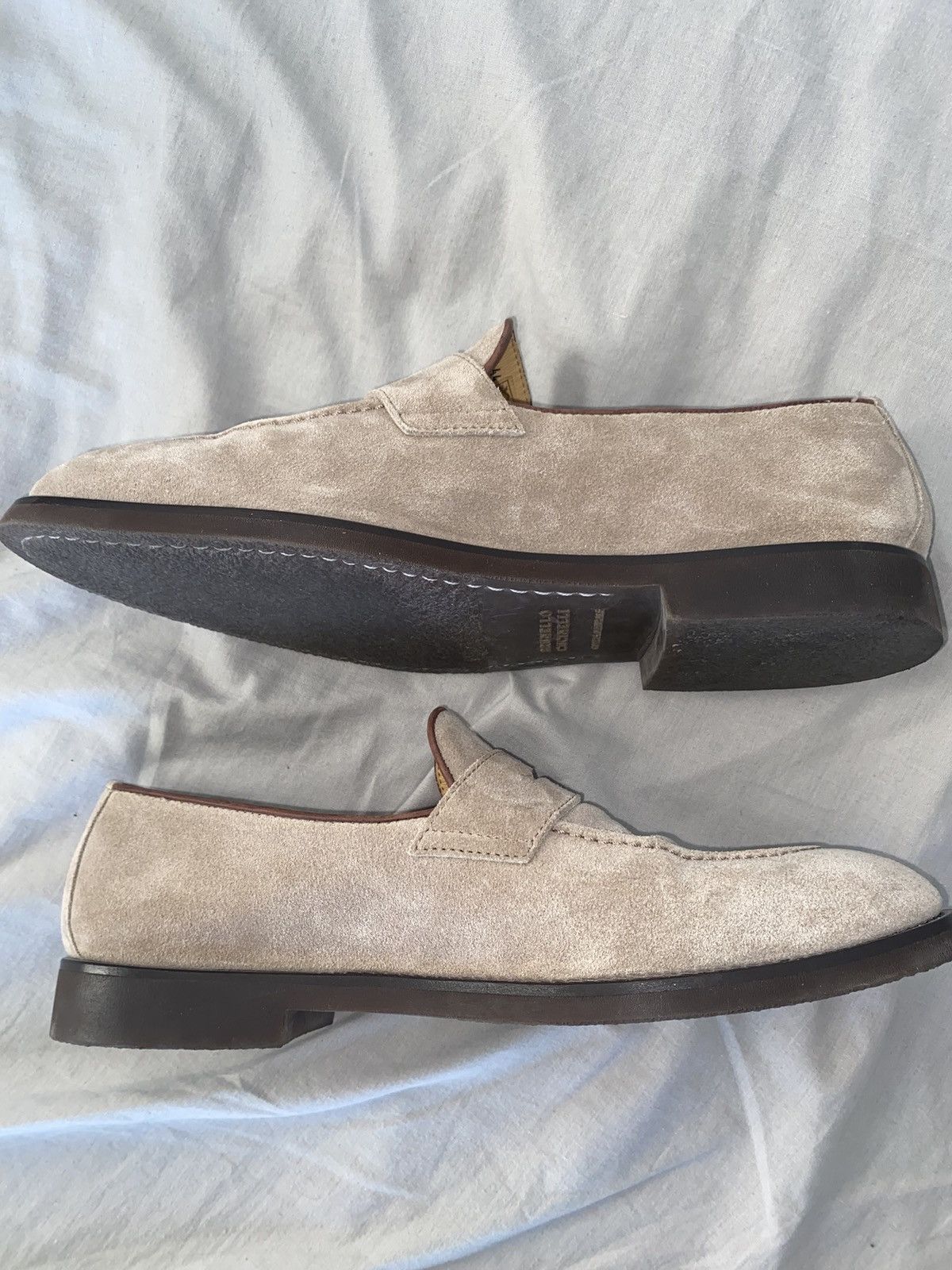Brunello Cucinelli Brunello Cicnelli Suede Penny Loafers Size US 10 / EU 43 - 1 Thumbnail
