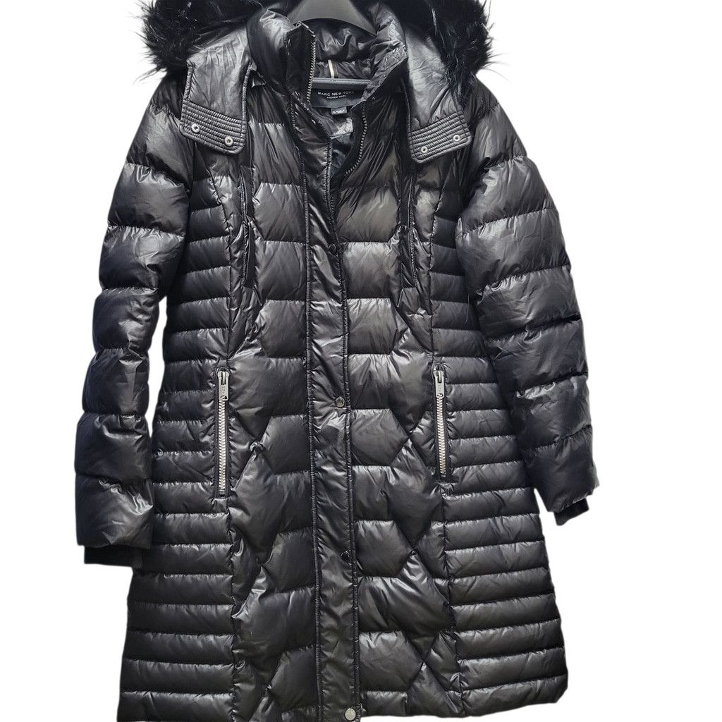 Andrew Marc Marc New York Andrew Marc Women's Faux-Fur Trim Puffer Coat Size L / US 10 / IT 46 - 7 Thumbnail
