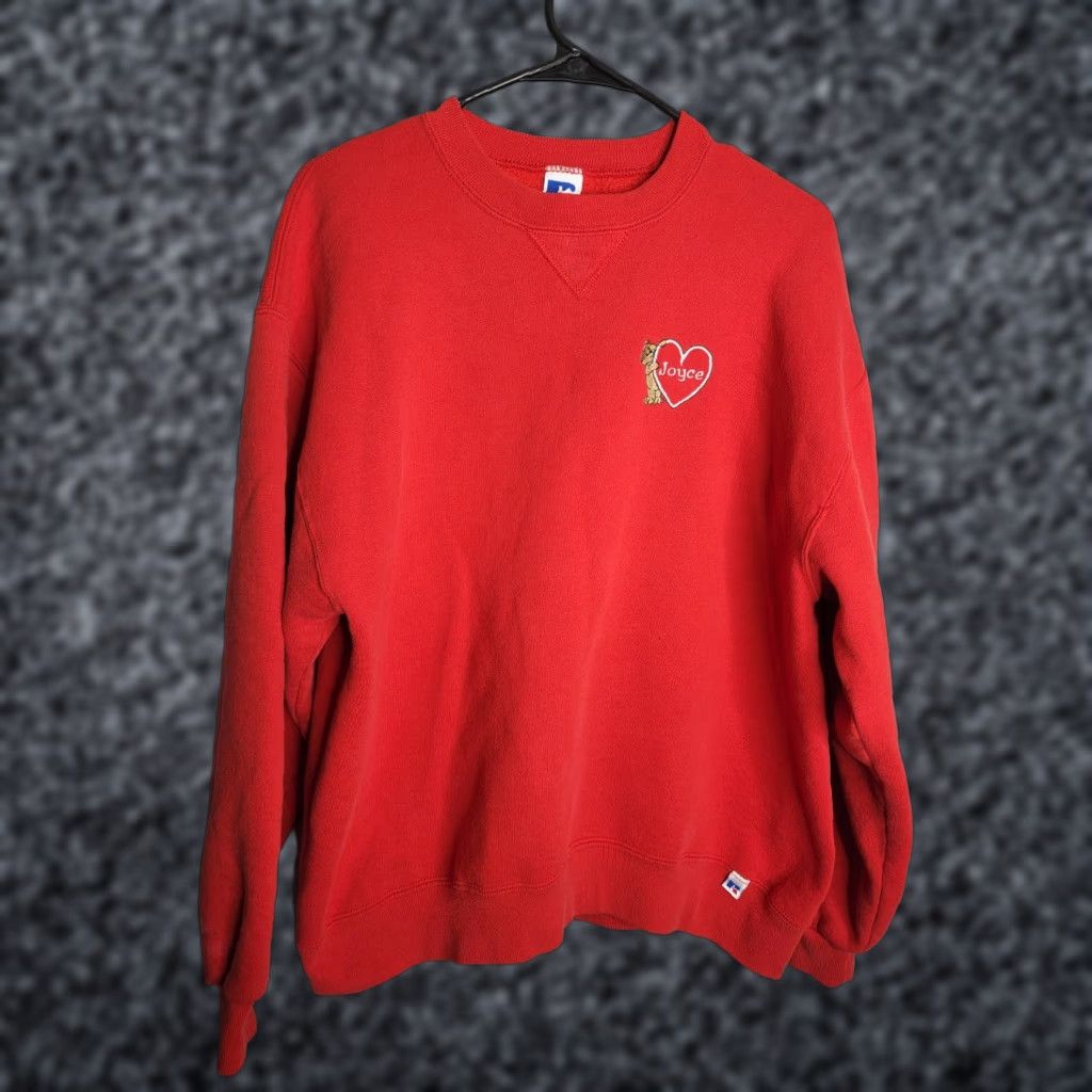 Russell Athletic VINTAGE Russell Athletic Crewneck Sweatshirt Mens L Red Embroidered 90s Retro Streetwear Size US L / EU 52-54 / 3 - 1 Thumbnail