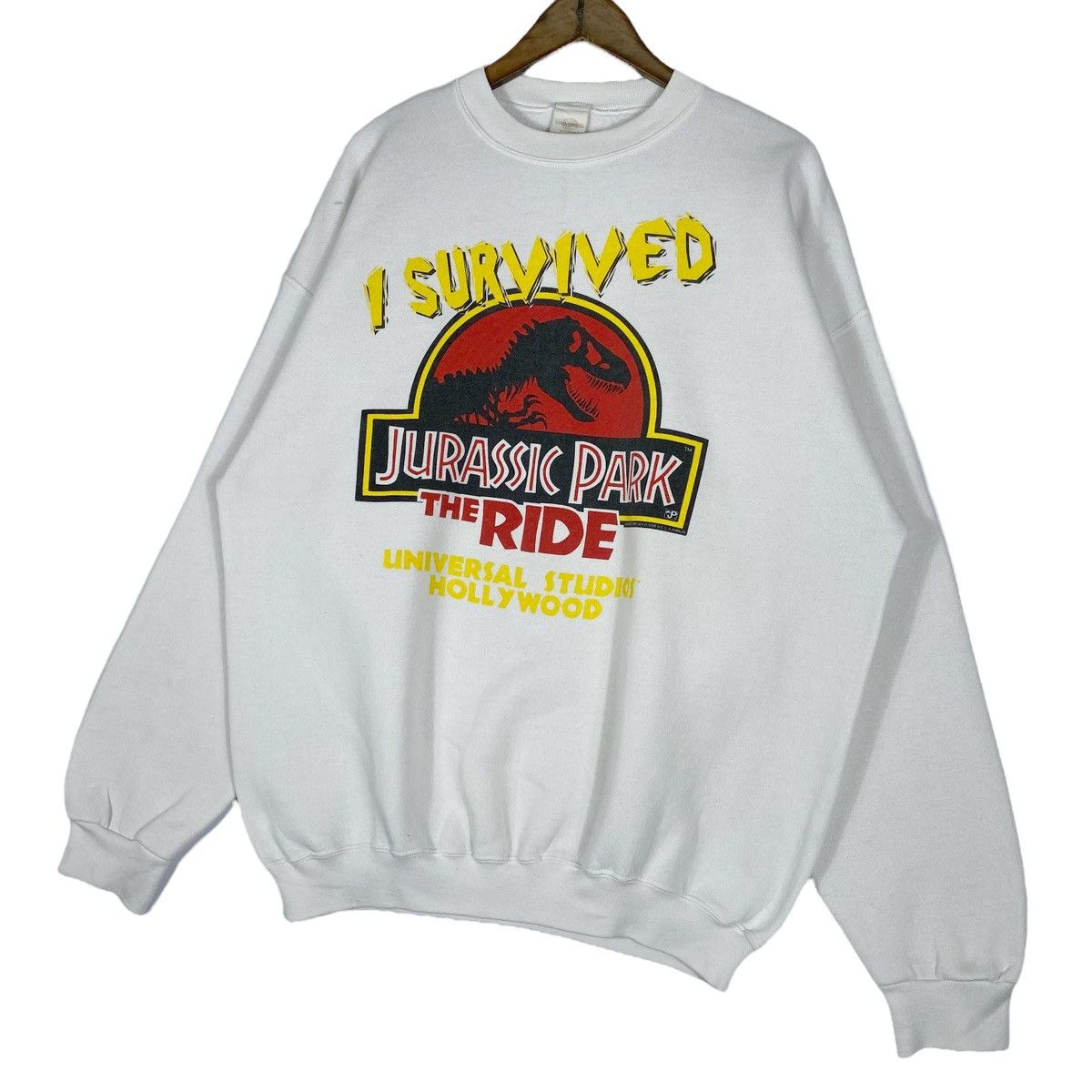 Universal Studios Vintage 1996 Jurassic Park The Ride Sweatshirt Size US XL / EU 56 / 4 - 3 Thumbnail
