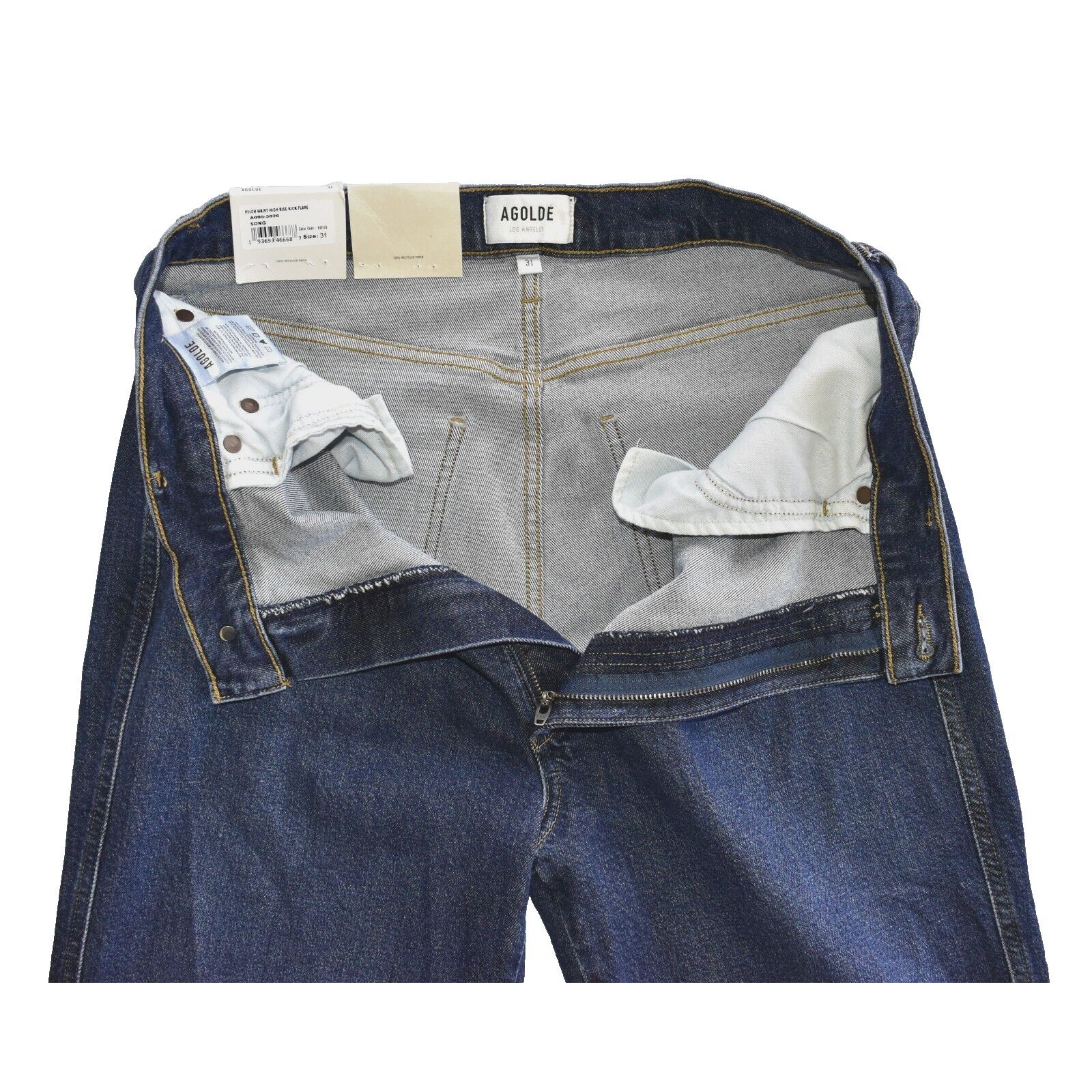 Agolde NWT AGOLDE Soft Cotton Pinch Waist High Rise Kick Jeans 31 Size 31" - 5 Thumbnail