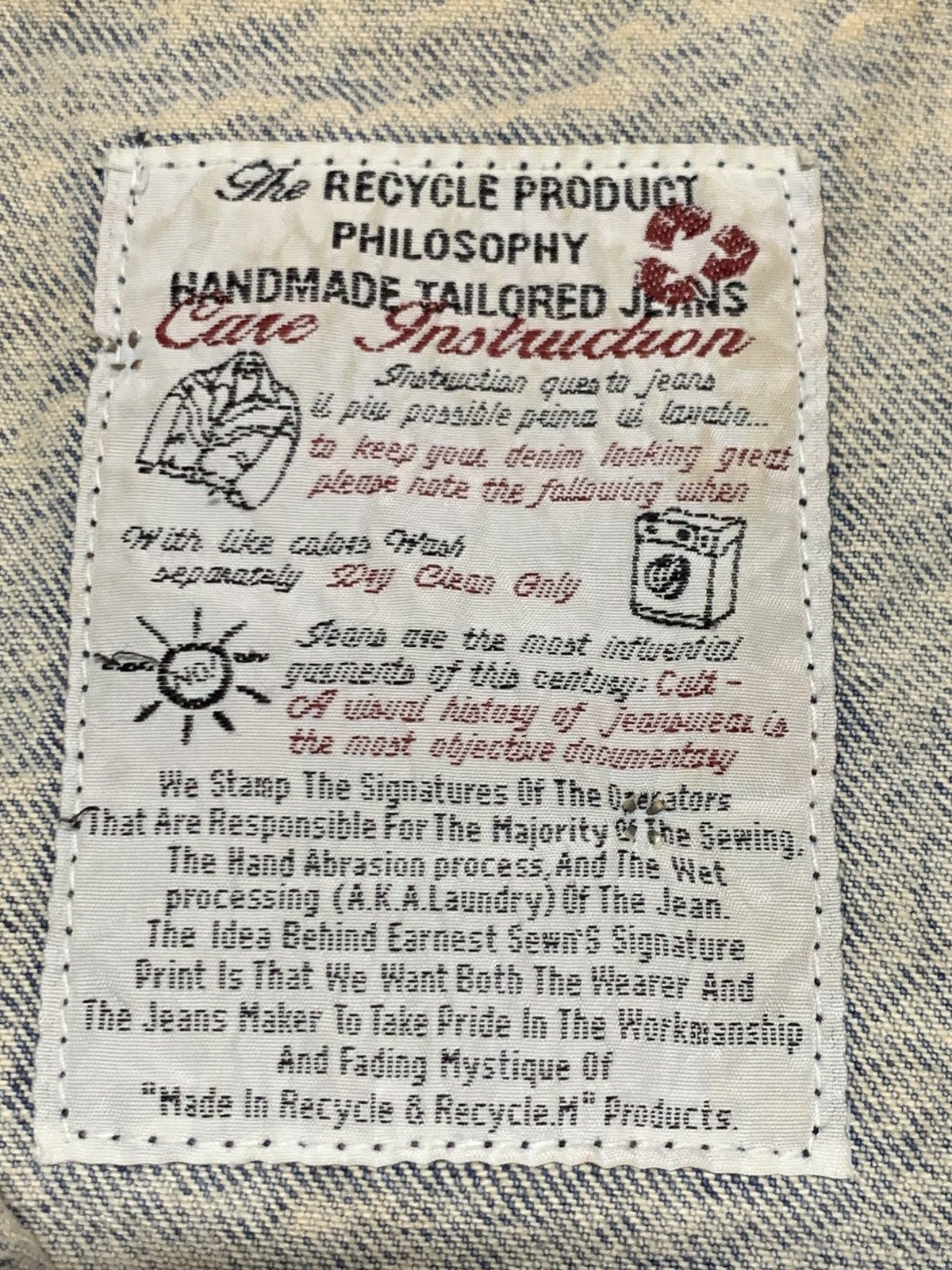 Maison Margiela Vintage Recycle Product Philosophy Handmade Tailored Jeans♻️ Size US M / EU 48-50 / 2 - 18 Thumbnail