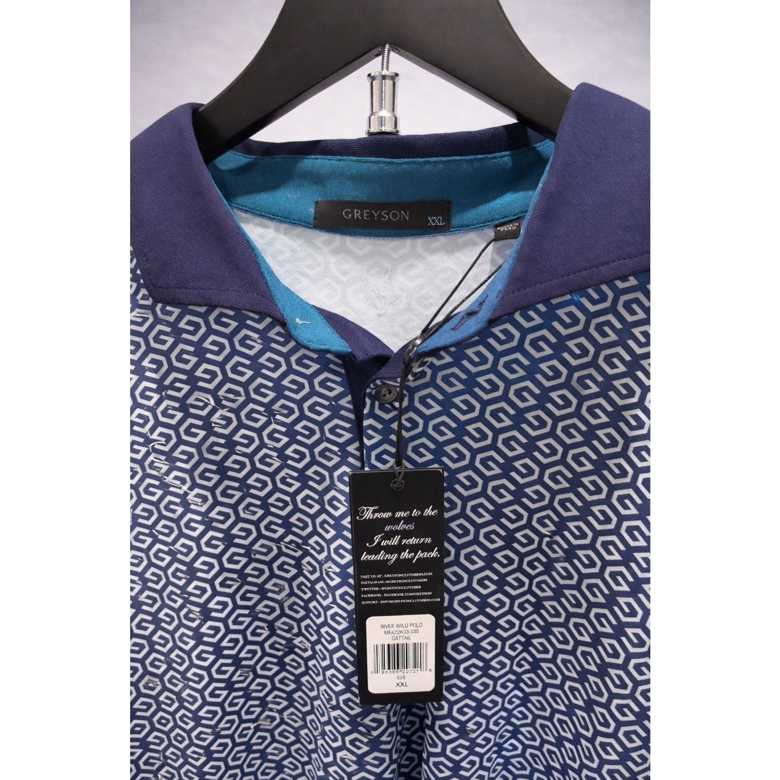Other Greyson: NWT Men’s XXL Blue “River Wild” Polo Size US XXL / EU 58 / 5 - 4 Thumbnail
