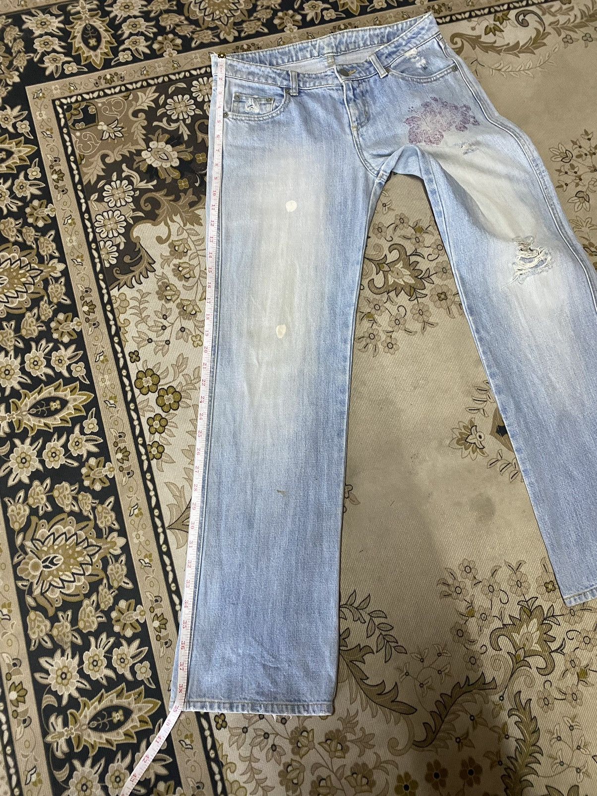 Hysteric Glamour Japanese Brand Counter Culture Faded Distressed Denim Size US 30 / EU 46 - 15 Thumbnail