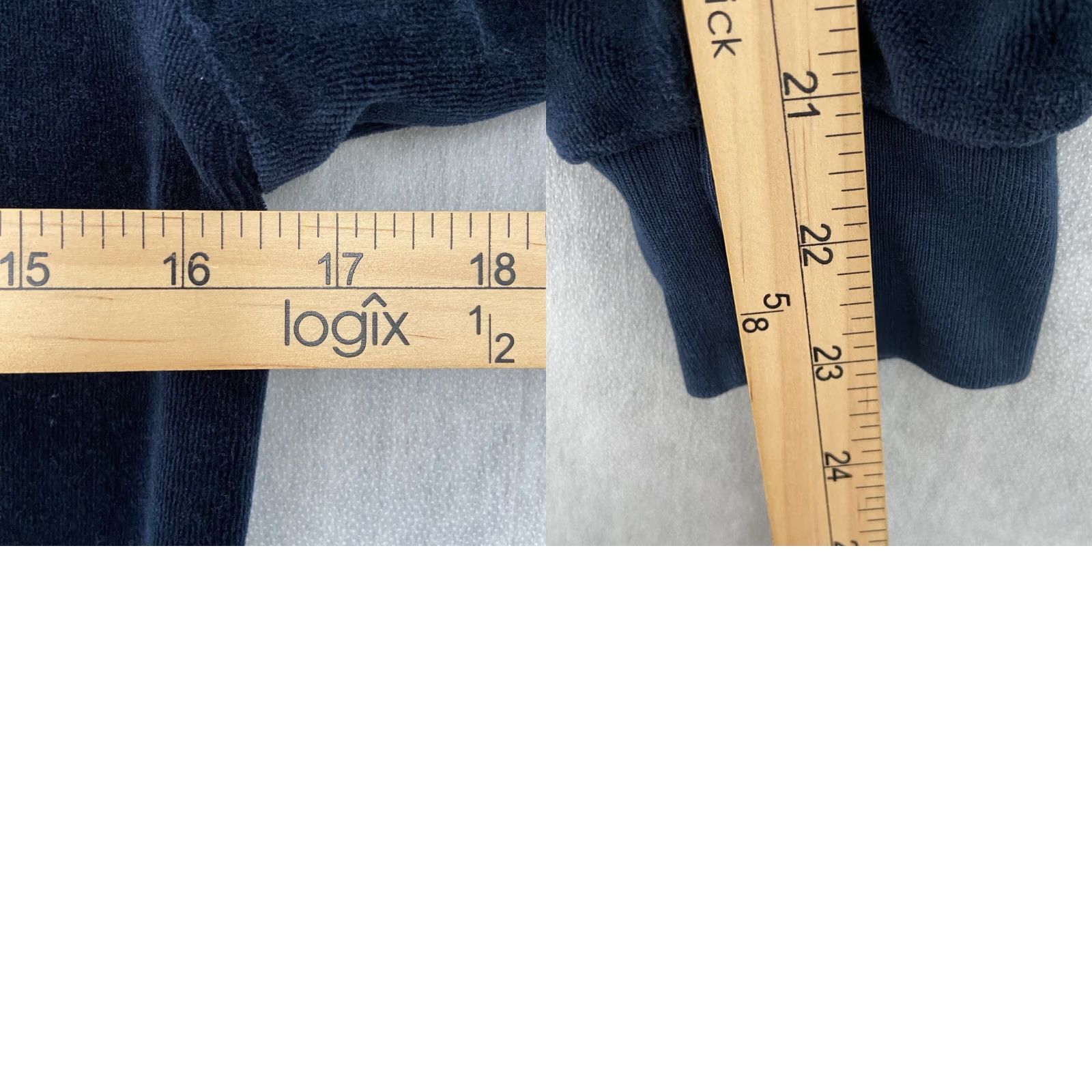 Brandy Melville Brandy Melville John Galt Sweater Womens One Size OS Blue Velour Full Zip Hoodie Brand Vintage No Size ONE SIZE - 8 Thumbnail
