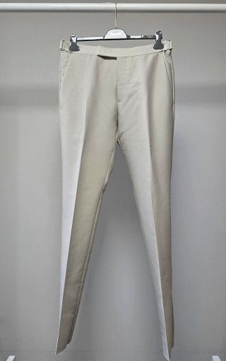 Tom Ford o1sm1stk0824 Organza Riverstwill Pant in Light Ivory Size US 32 / EU 48 - 1 Thumbnail