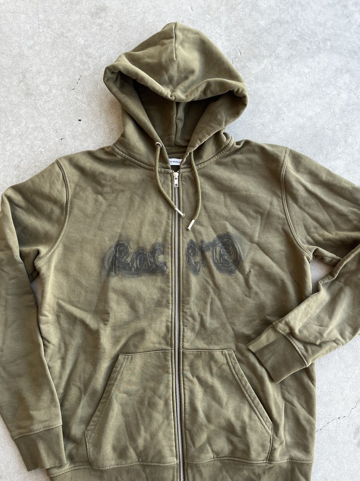 Racer Worldwide Racer Worldwide Army Green Logo Hoodie (unisex) Size US L / EU 52-54 / 3 - 3 Thumbnail