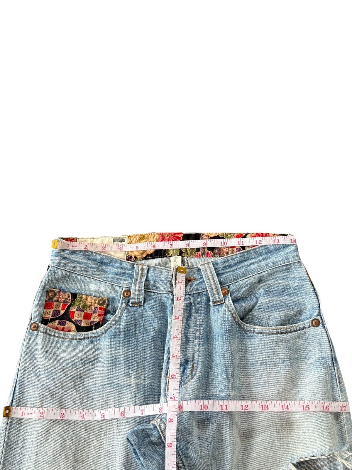 Japanese Brand Vintage Japanese Brand Distressed Reworked Jeans Size US 28 / EU 44 - 11 Thumbnail
