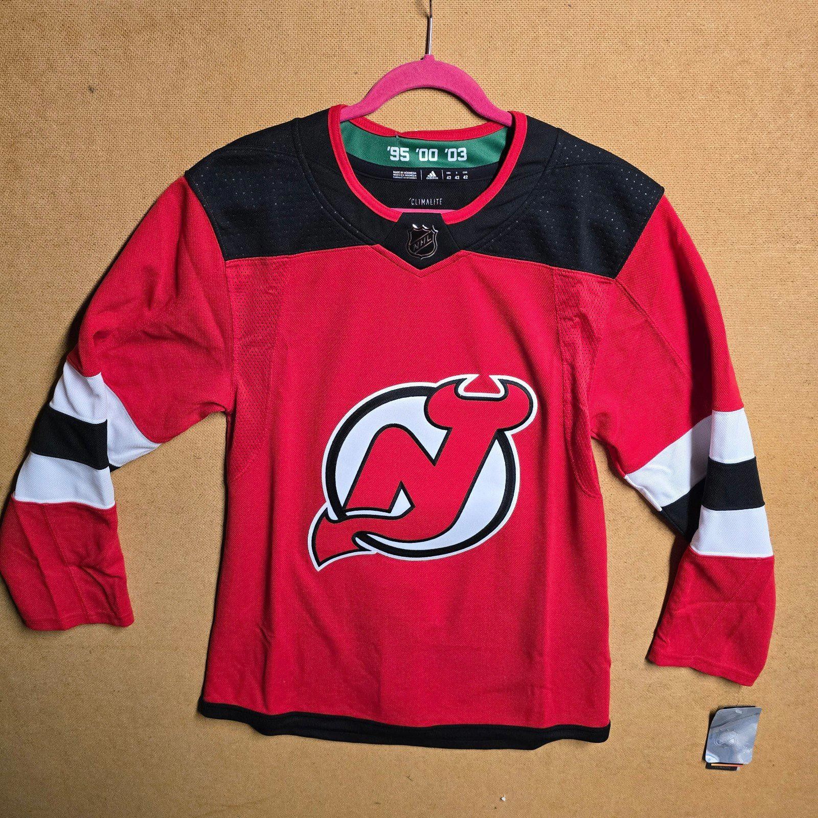 Adidas New Jersey Devils Adidas Red NJD Authentic NJ Jersey Sz 42 Size US XS / EU 42 / 0 - 1 Thumbnail