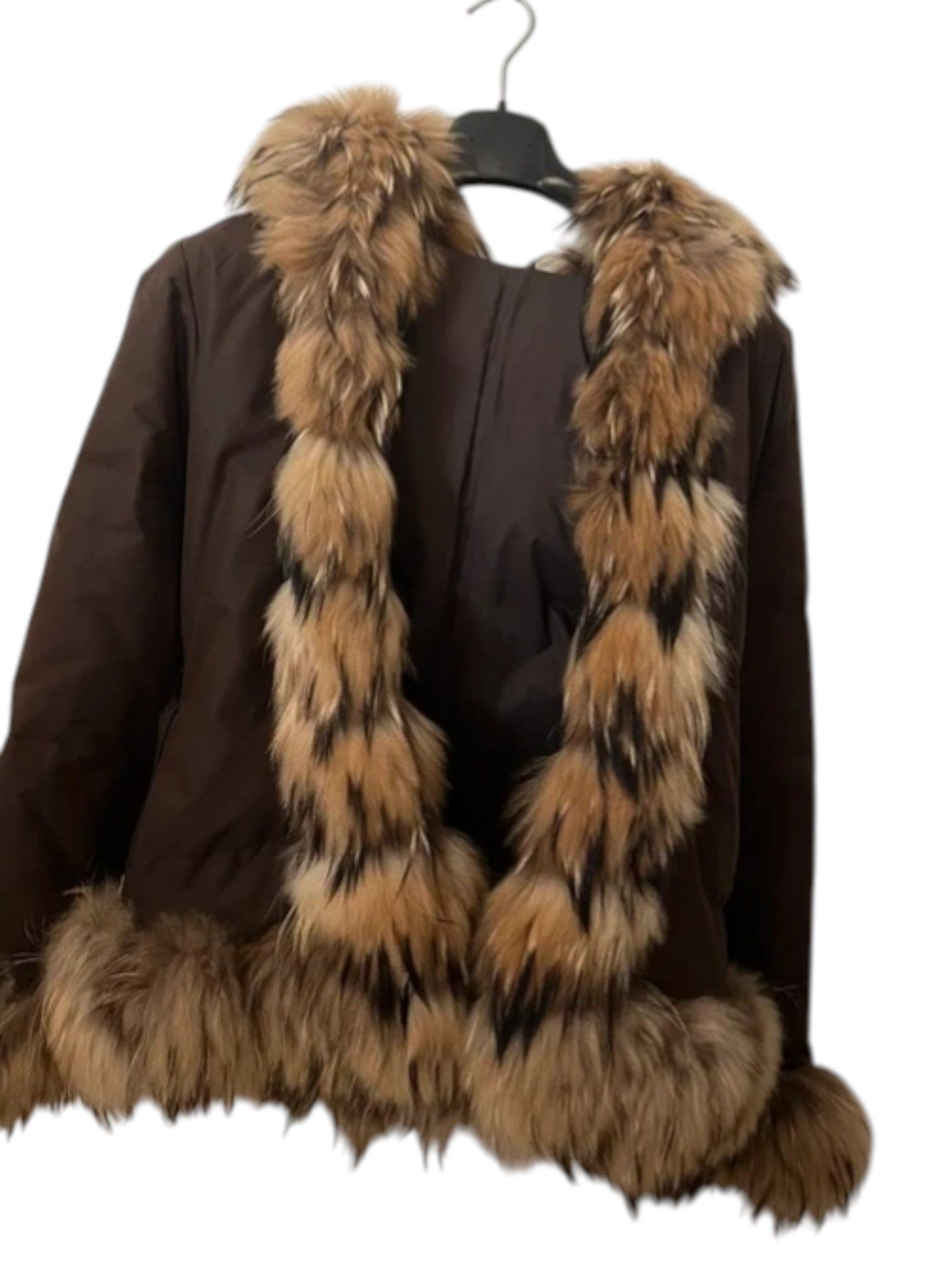 Blumarine Blumarine Brown Puffer Jacket with Fur Trim, Made in Italy Size M / US 6-8 / IT 42-44 - 3 Thumbnail