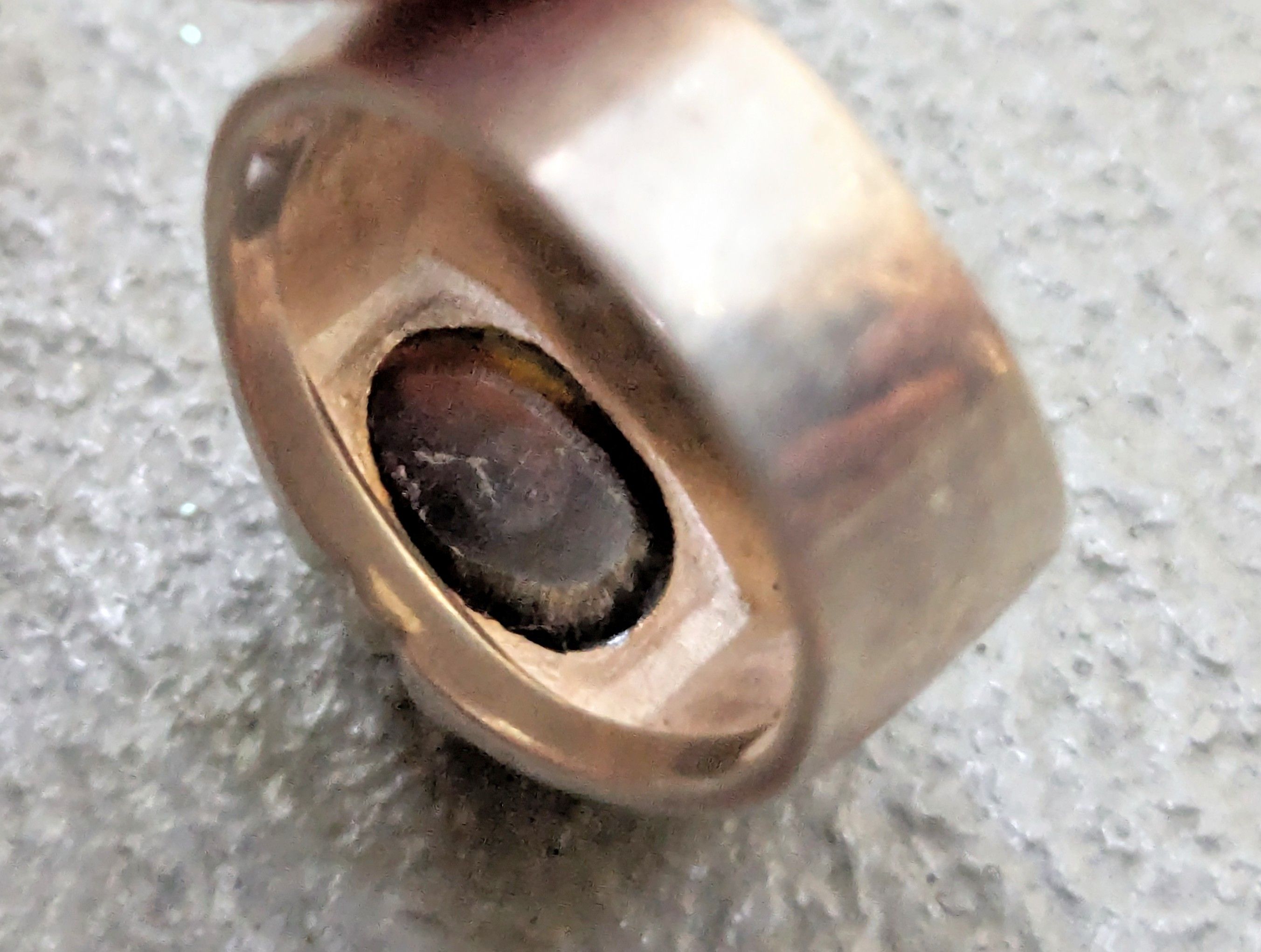 Jewelry Vintage Sterling Silver Ring 8.25 Modern Contemporary CZ Size ONE SIZE - 10 Thumbnail