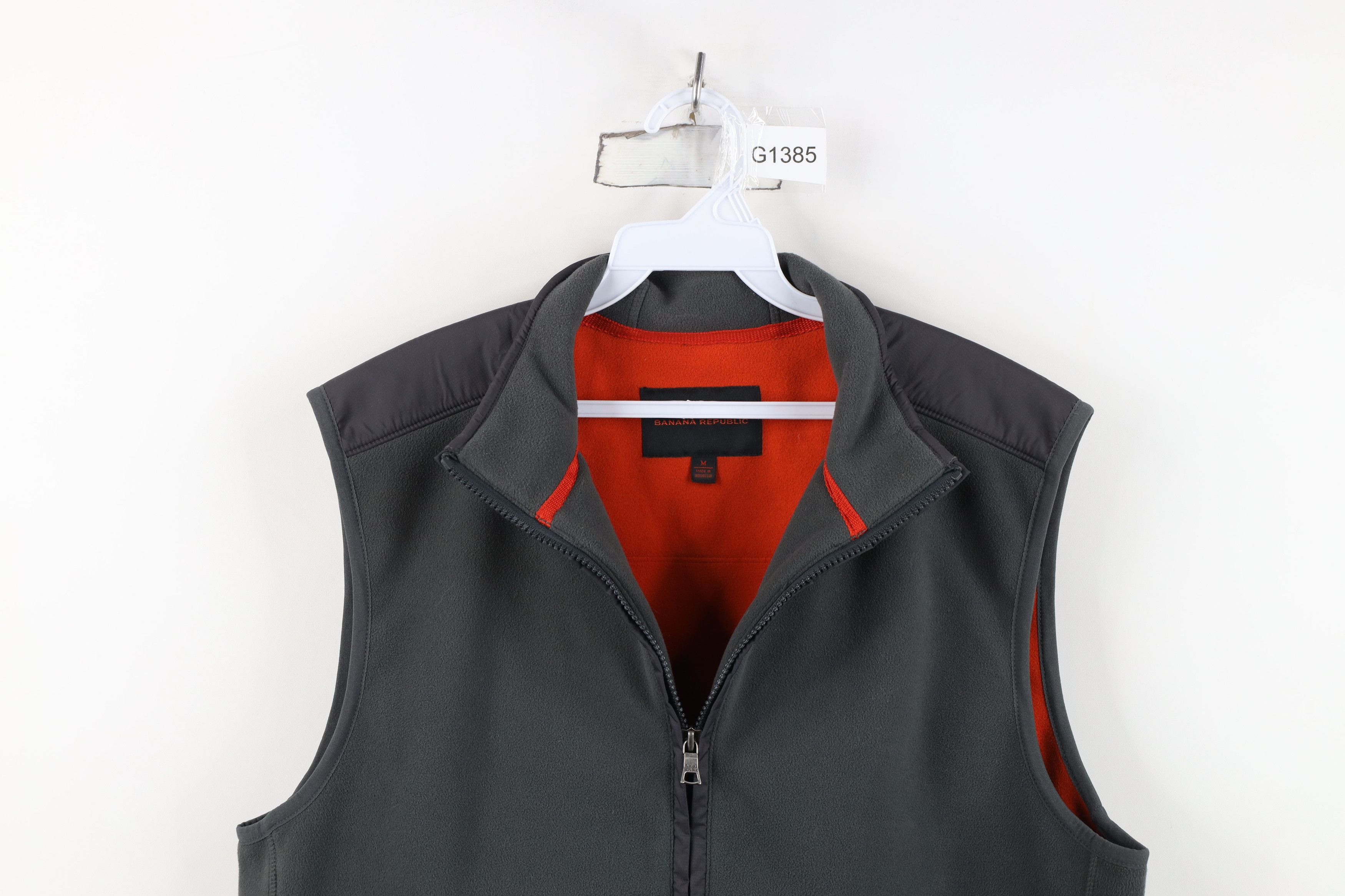 Banana Republic Vintage Y2K Banana Republic Block Fleece Zip Vest Jacket Size US M / EU 48-50 / 2 - 2 Thumbnail