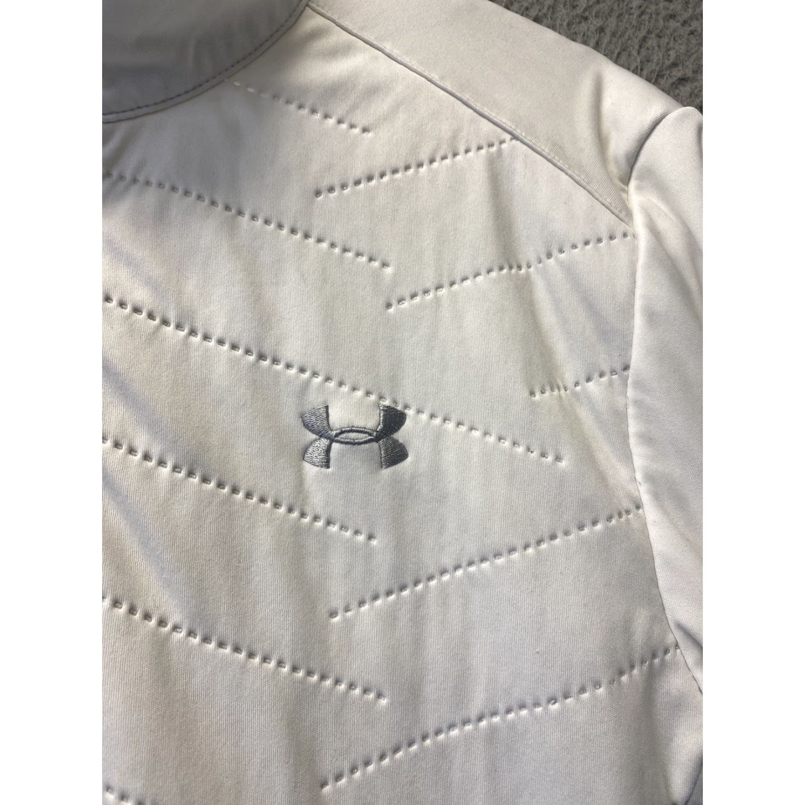 Under Armour Under Armour Sweater Men White M ColdGear Storm Quilted Lined 1/4 Pullover 108-4 Size US M / EU 48-50 / 2 - 2 Thumbnail