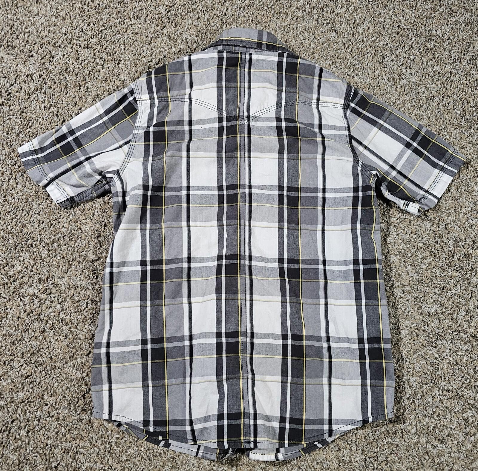 Helix Helix Boys Short Sleeve Large Double Pocket Plaid Gray Size US L / EU 52-54 / 3 - 6 Thumbnail