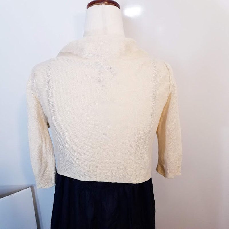 Whistles Linen open tie front cardigan sweater size 1 XS cream Size XS / US 0-2 / IT 36-38 - 3 Thumbnail