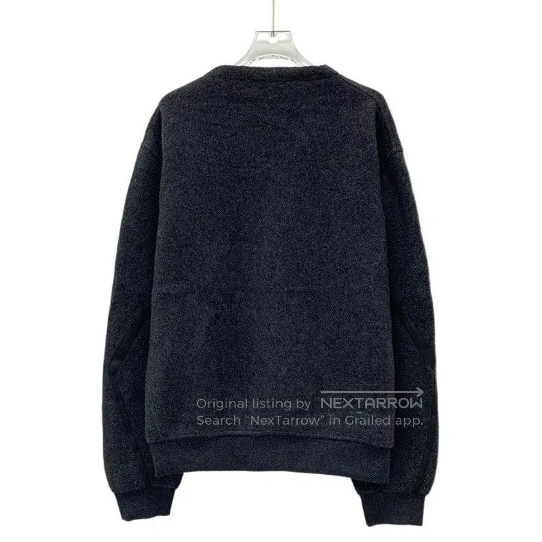 Hermes Hermes Black Leather Trim Sheep Wool V-Neck Zip-Up Long Sl Size US XL / EU 56 / 4 - 2 Thumbnail
