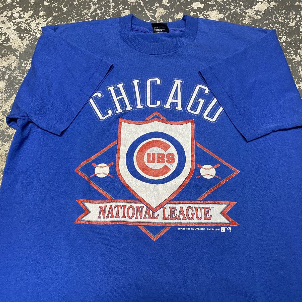 MLB × Vintage Vintage Chicago Cubs National League MLB 1992 Tshirt Size US XL / EU 56 / 4 - 3 Thumbnail