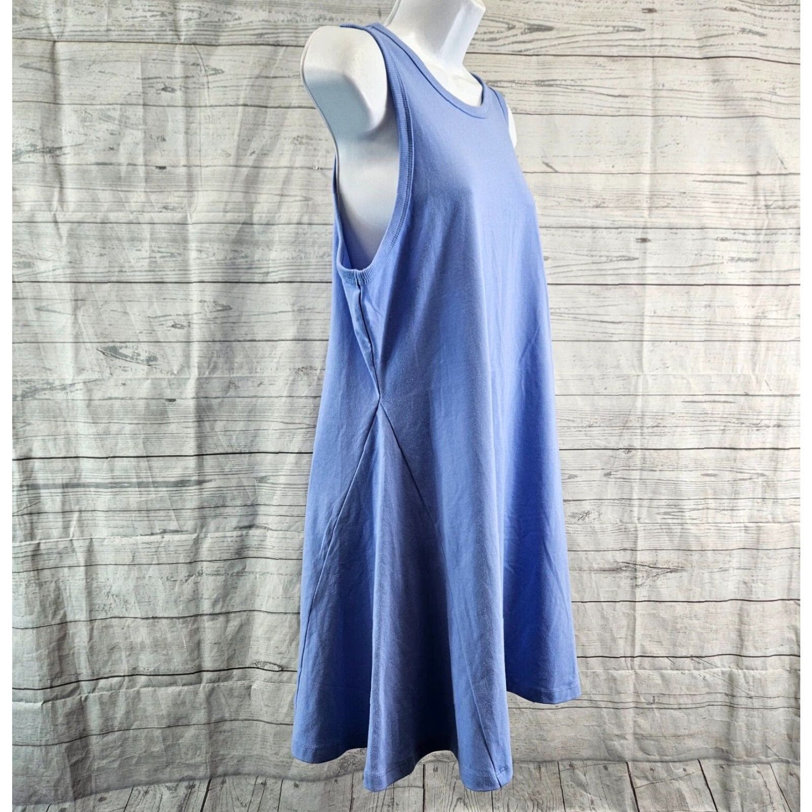 Vintage A New Day Dress Womens Sz Large Blue Sleeveless Cotton Blend Size L / US 10 / IT 46 - 3 Thumbnail