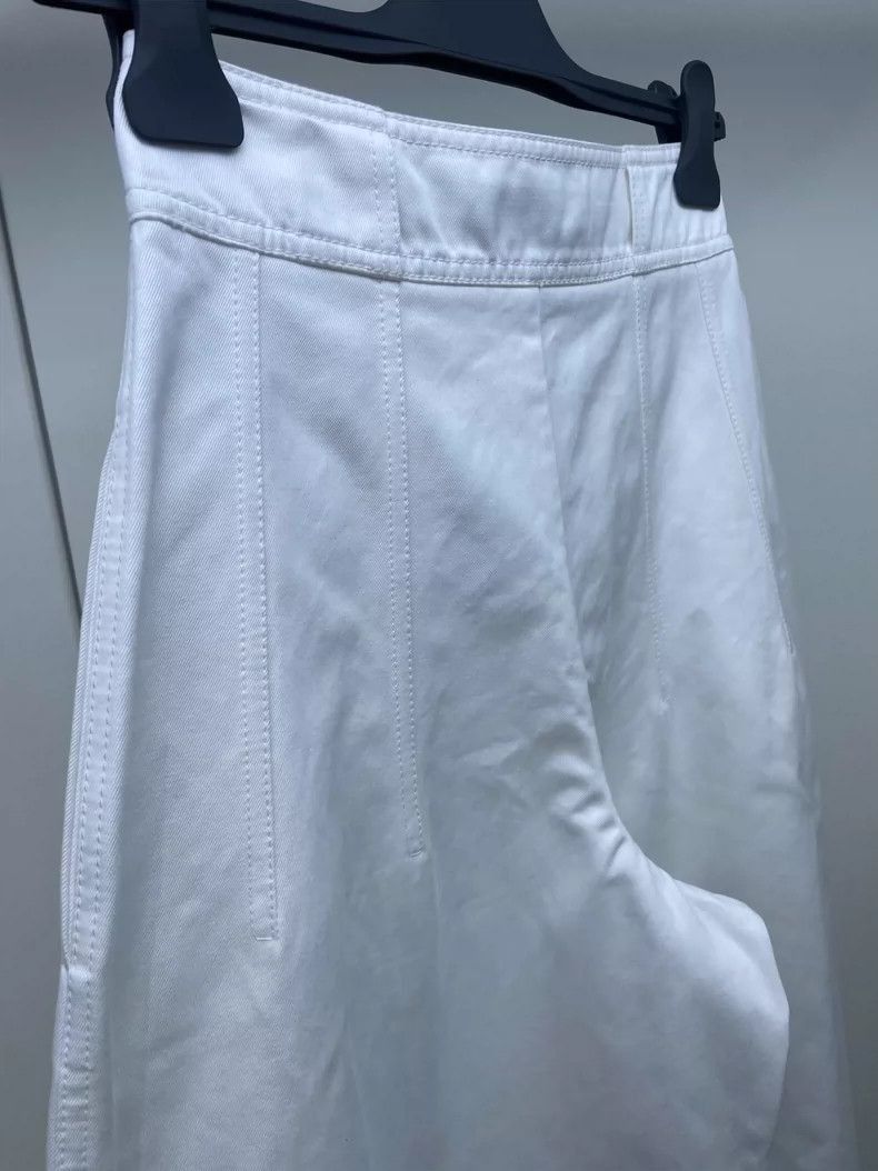 Dior Dior White WideLeg Pants with Missing Belt-2506 Size 31" - 2 Thumbnail