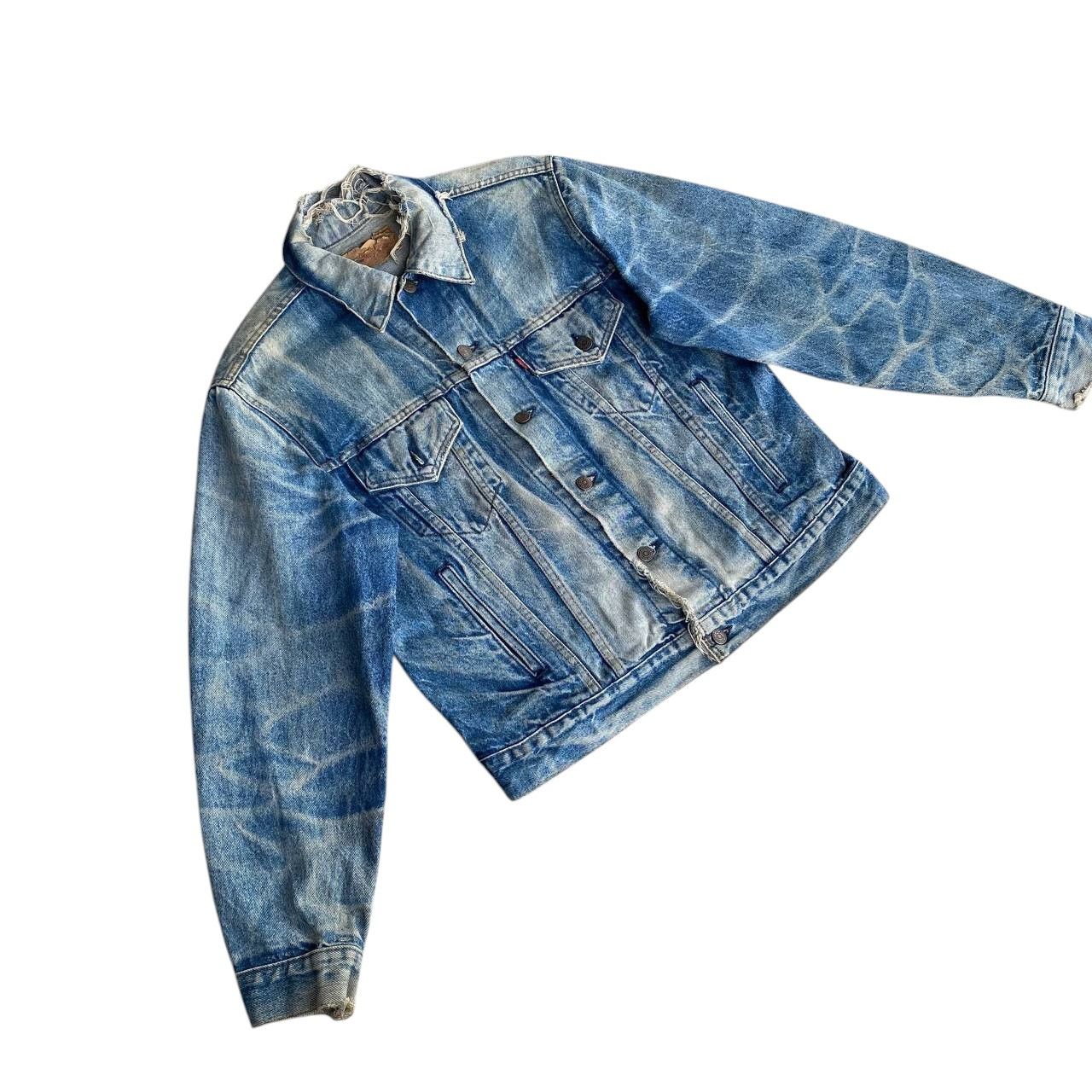 Levi's CRAZY PIECES LEVIS VINTAGE HONEYCOMBS FADED DISTRESSED DENIM Size US M / EU 48-50 / 2 - 16 Thumbnail
