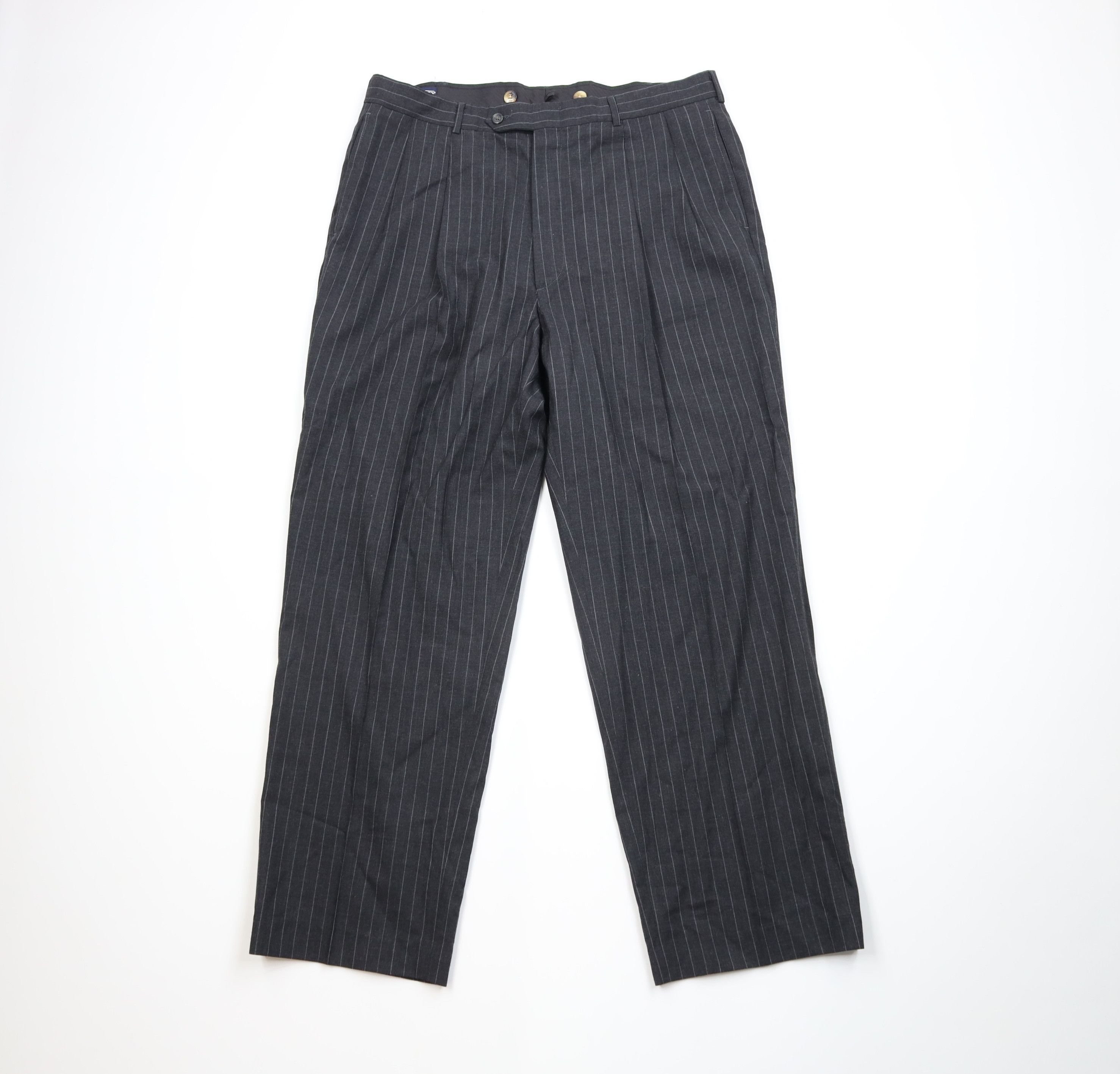 Lands' End Vintage 90s Lands End Wide Leg Chino Pants Gray USA Size US 36 / EU 52 - 1 Thumbnail