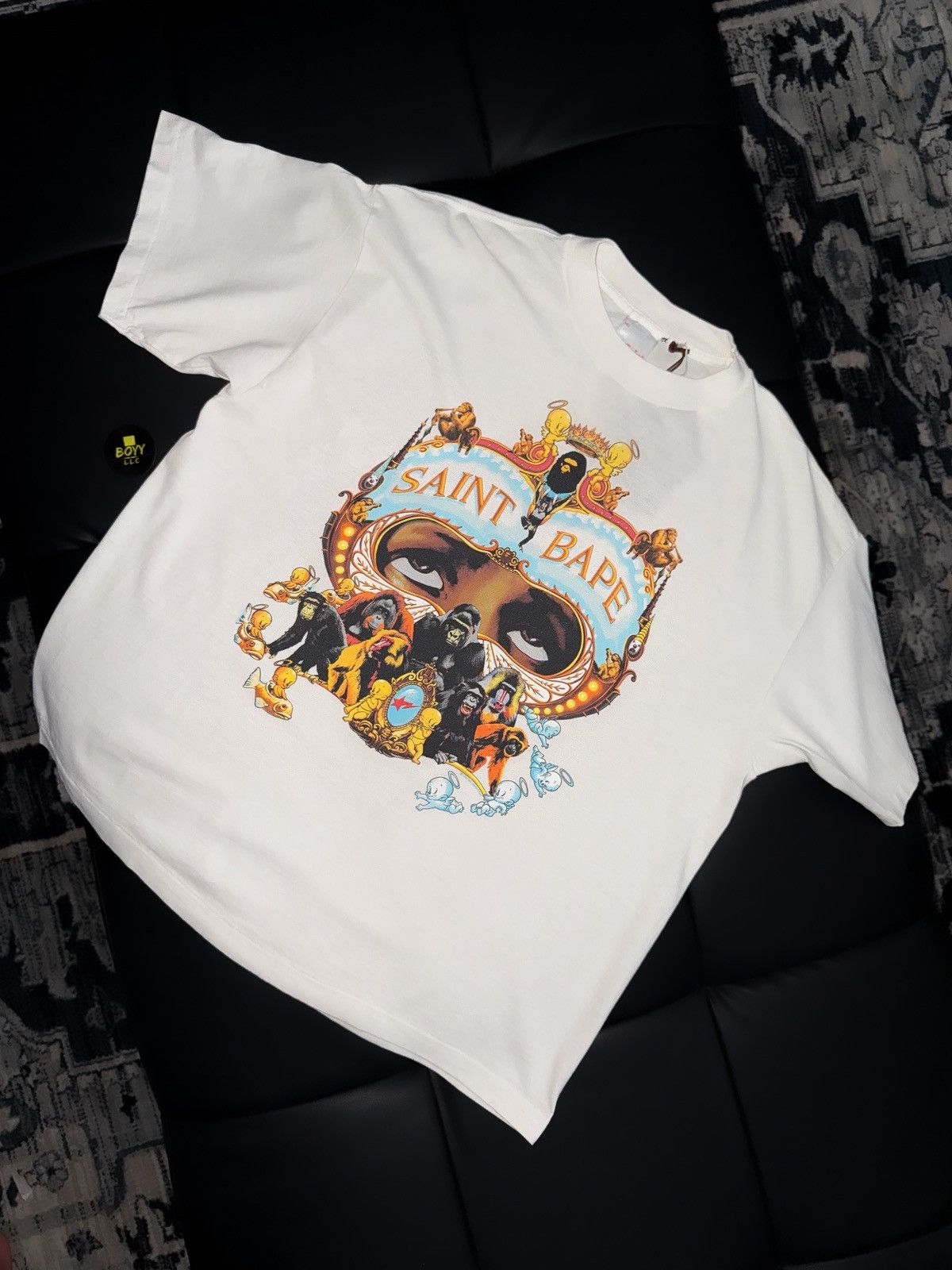 Saint Michael Saint Michael x Bape logo t shirt Size US XL / EU 56 / 4 - 1 Thumbnail