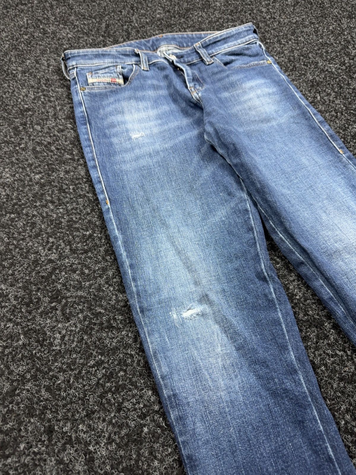 Diesel 00s Y2K Diesel Luxury Slandy Super Skinny Dark Wash Jeans Size 29" - 4 Thumbnail