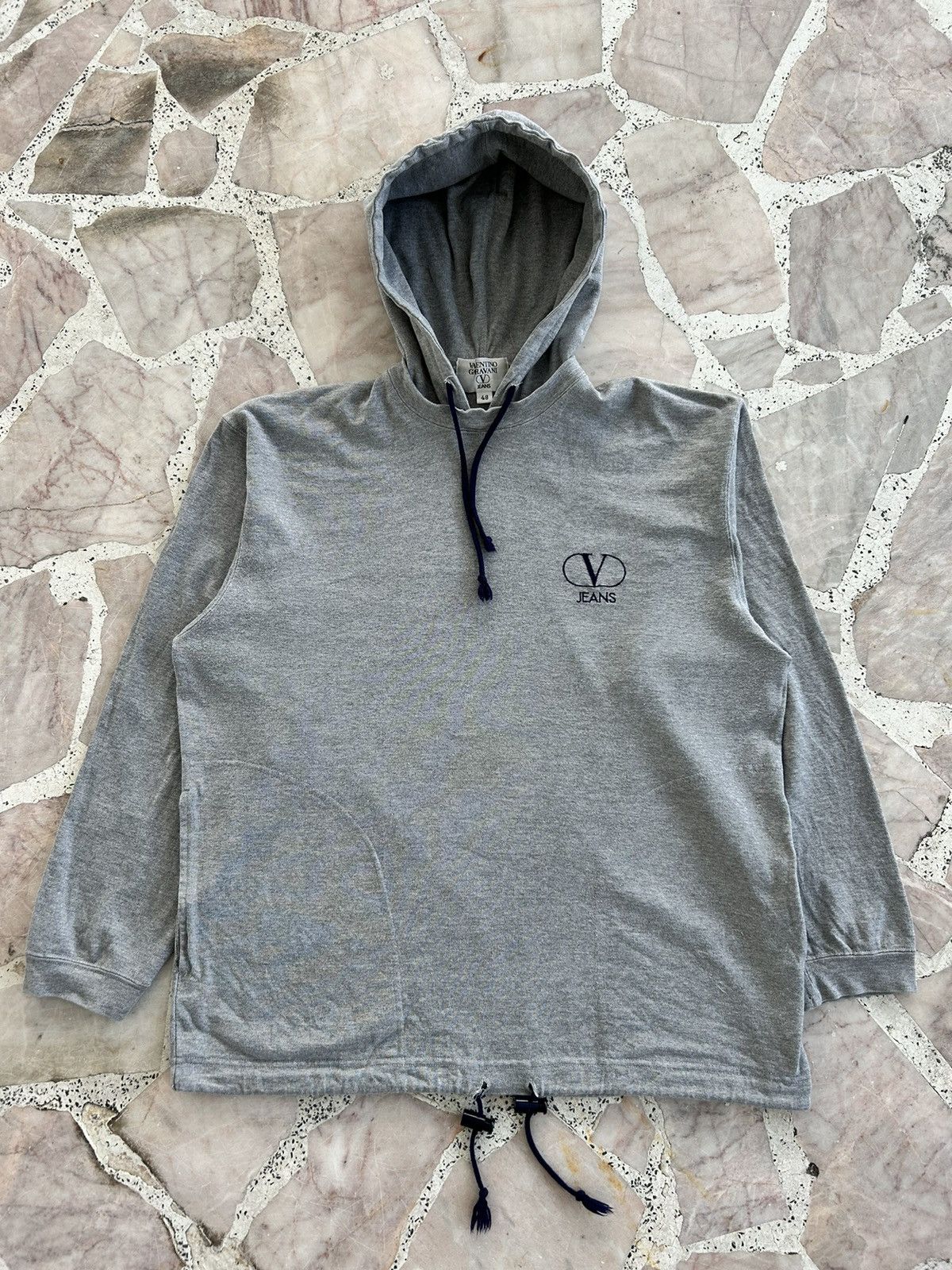 Valentino Valentino Garavani Jeans Hoodie Sweatshirt Gray Size US L / EU 52-54 / 3 - 1 Thumbnail