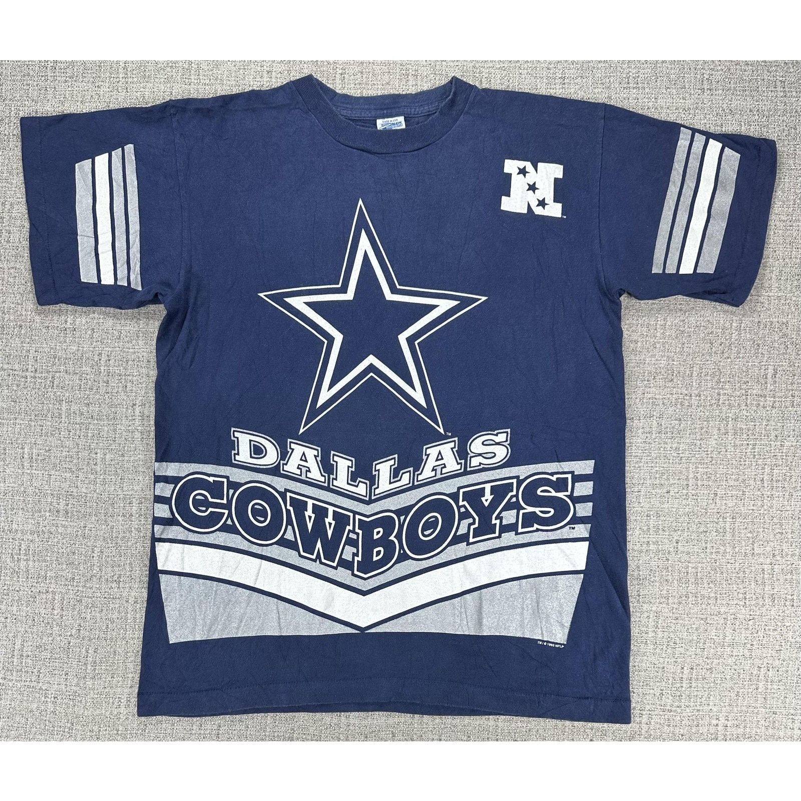 Salem Sportswear Vintage Dallas Cowboys Shirt Mens Large Blue NFL Salem Size US L / EU 52-54 / 3 - 1 Thumbnail
