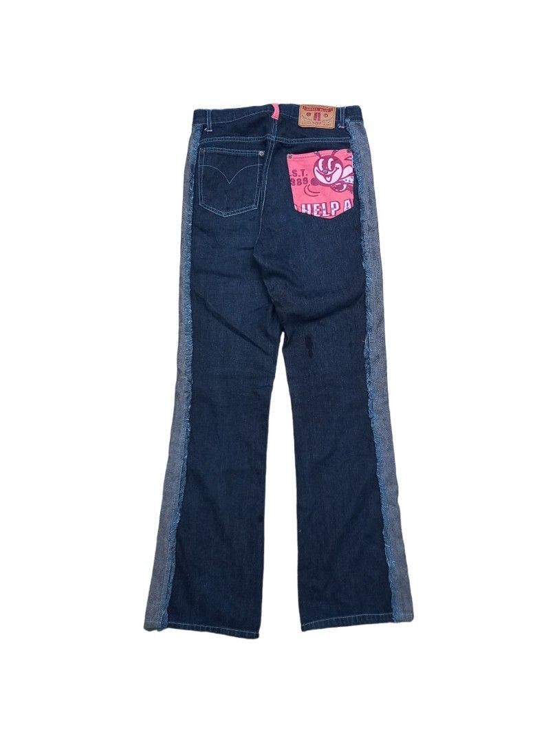 Angel Blue × Japanese Brand Angel Blue Little Heart Flare Jeans Size 29" - 2 Thumbnail