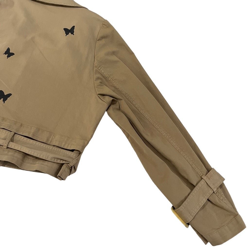 Other NOUR HAMMOUR Hatti Cropped Canvas Trench Jacket in Khaki Size M / US 6-8 / IT 42-44 - 9 Thumbnail
