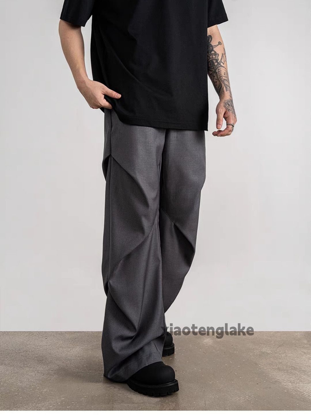 Designer Unisex outdoor utility punk hiphop yuppie pleated pants Size US 30 / EU 46 - 2 Thumbnail