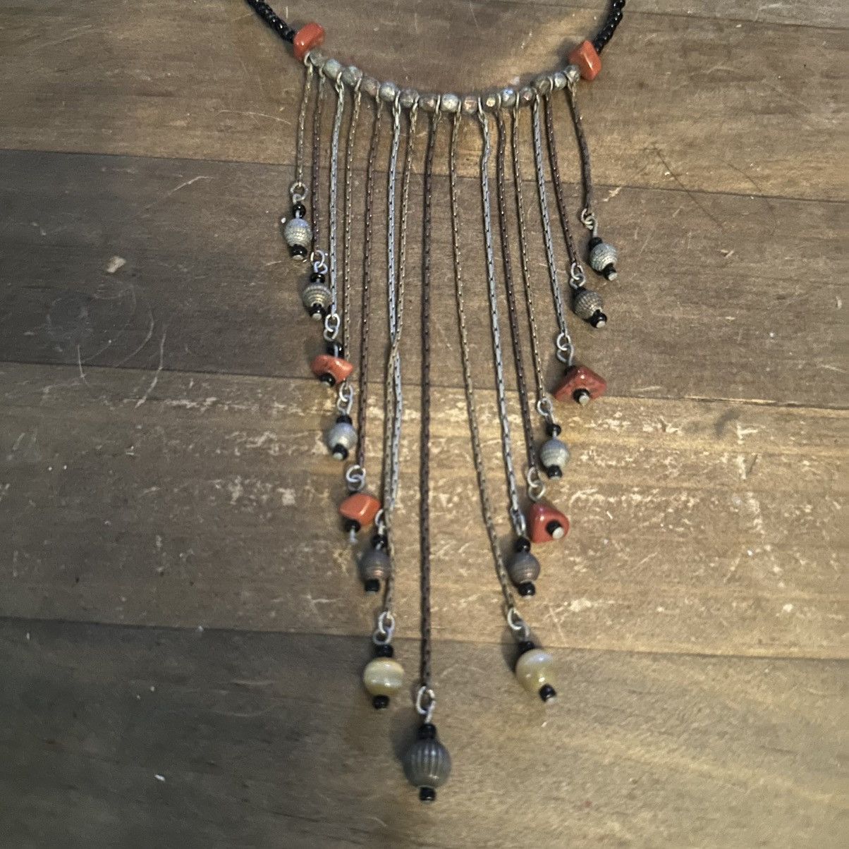 Other Tricolor coral chip fringe choker necklace Size ONE SIZE - 3 Thumbnail