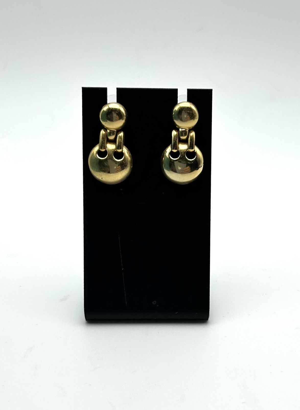 Other Vintage Gold Tone Modernist Geometric Drop Stud Earrings Size ONE SIZE - 4 Thumbnail