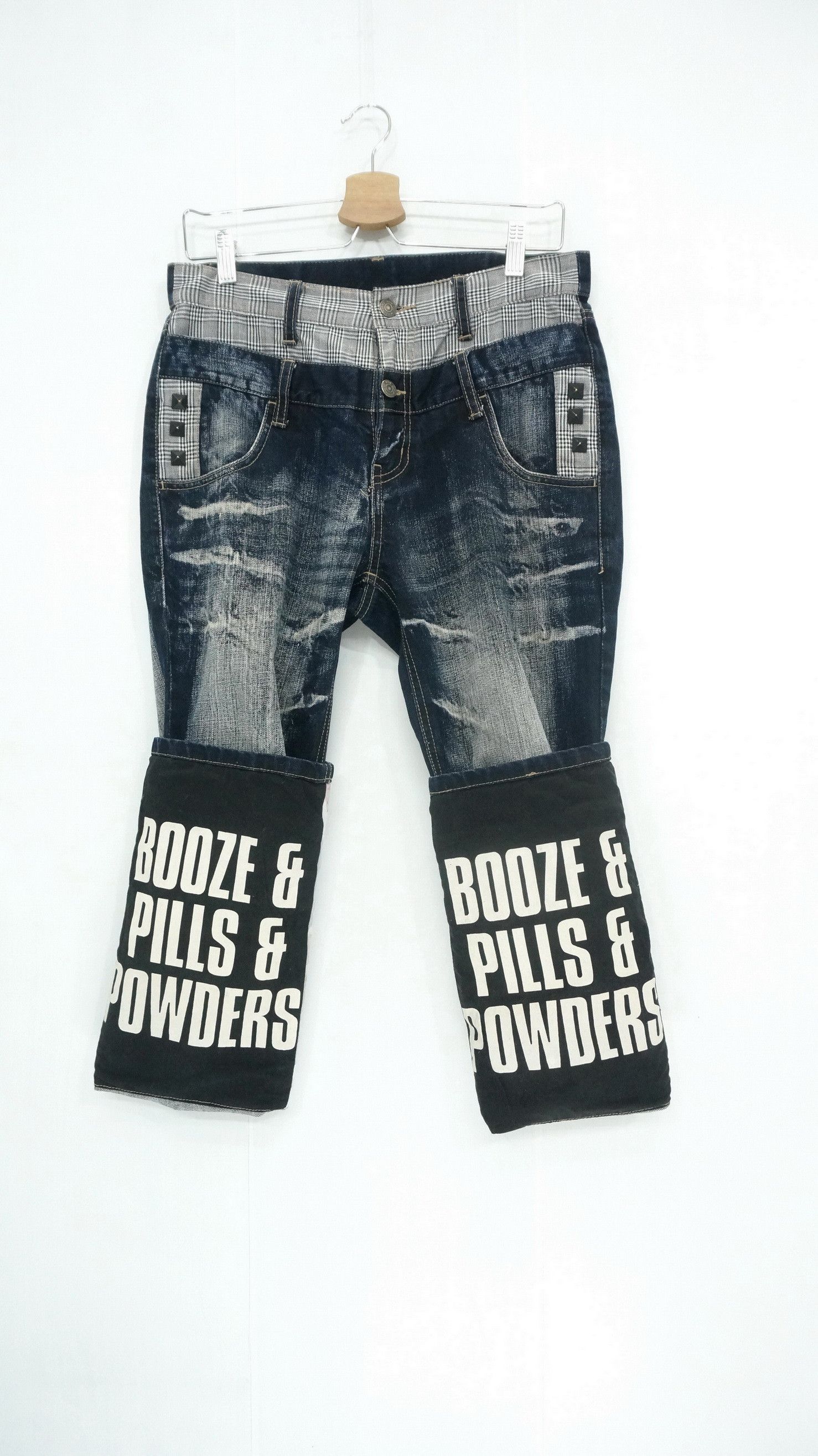 If Six Was Nine × PPFM × Tornado Mart PPFM Peyton Place Double Waist Distressed Roll Up Jeans Size US 29 - 3 Thumbnail