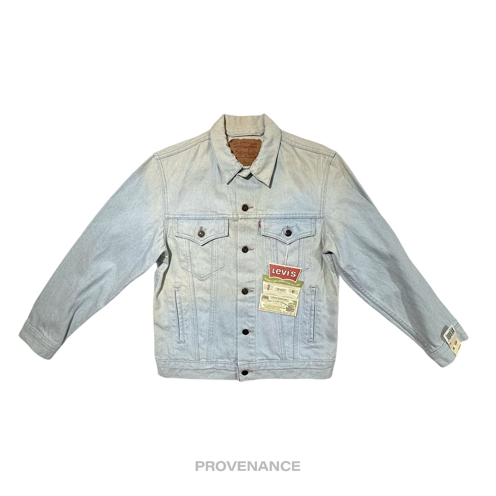 Levi's 🔴 LEVIS Denim Jacket - Light Blue 38 NOS Tags Size US M / EU 48-50 / 2 - 1 Thumbnail