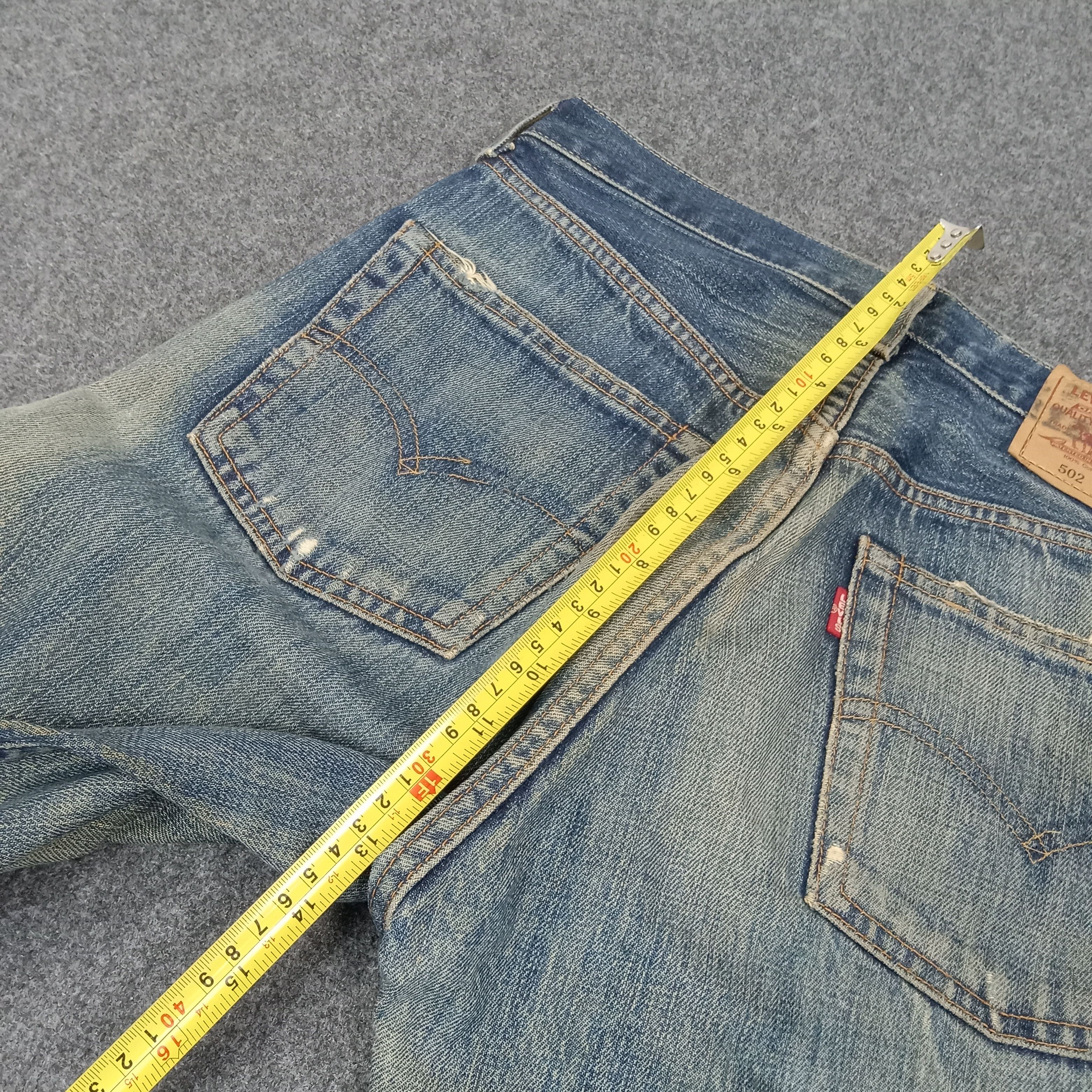 Levi's Levi's 502 Selvedge Distressed Denim Jeans C258N13 Size US 29 - 11 Thumbnail