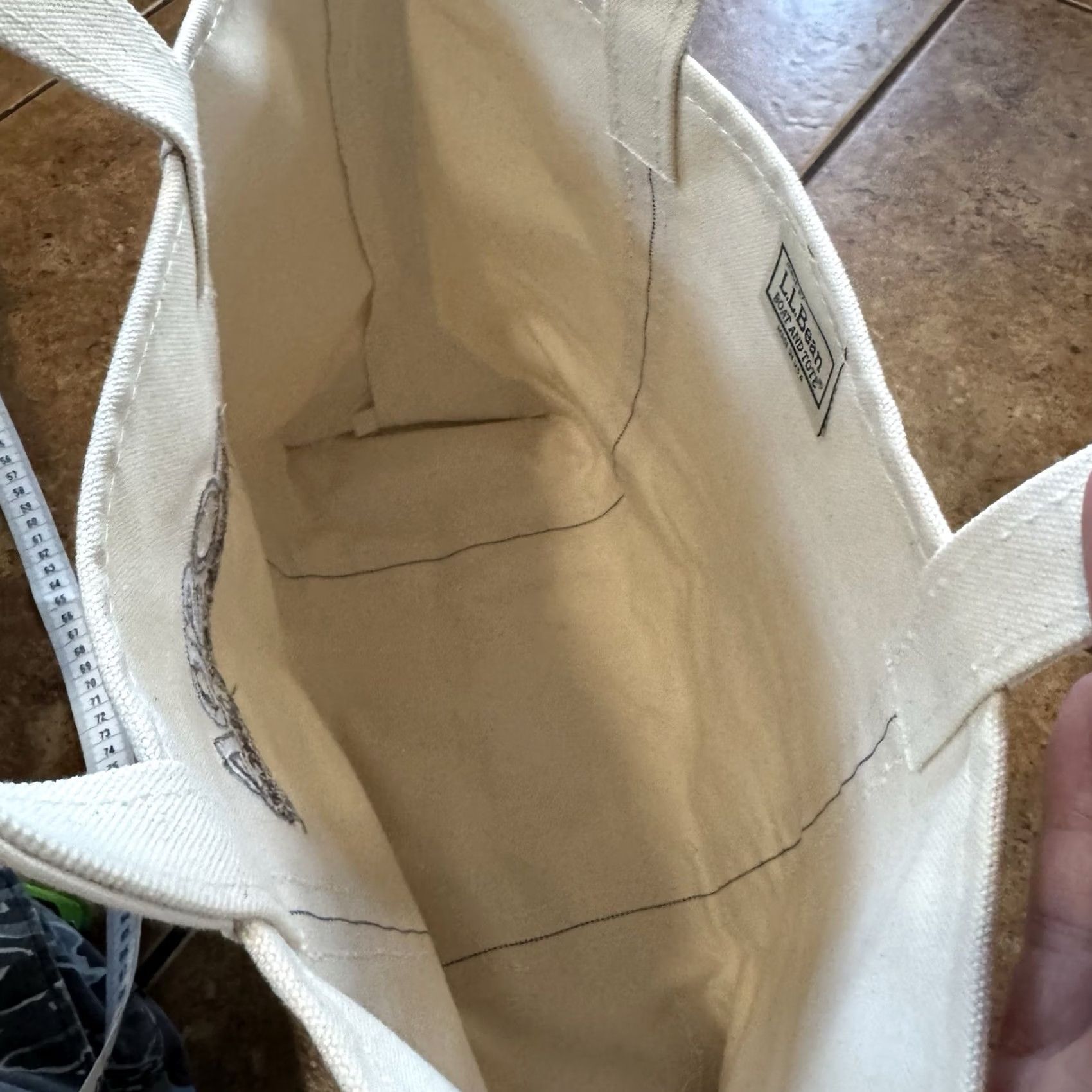 Vintage VINTAGE L.L. Bean Tote Bag White Canvas Boat And Tote Zip Made In USA Men Size ONE SIZE - 6 Thumbnail