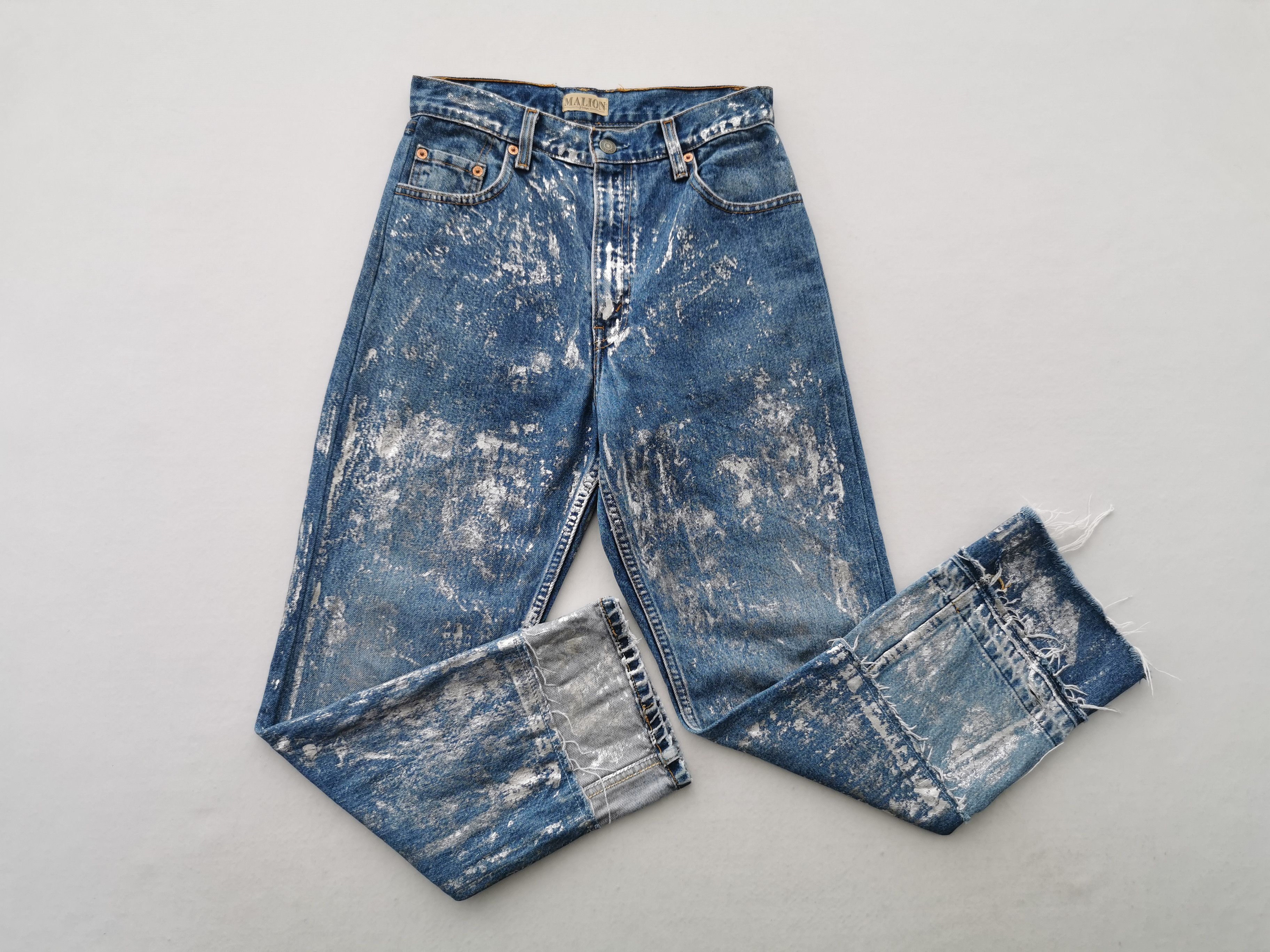 Levi's Vintage 90's Levis x Mailon Custom Denim Made In Japan Size US 27 - 4 Thumbnail