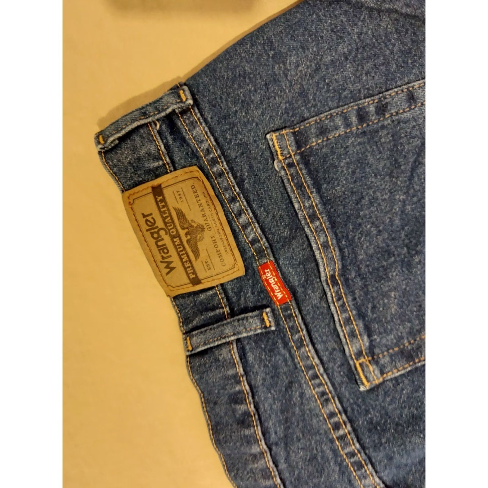 Wrangler Mens Wrangler Jeans 44x30 Relaxed Straight Denim Stretch New Size US 44 / EU 60 - 3 Thumbnail