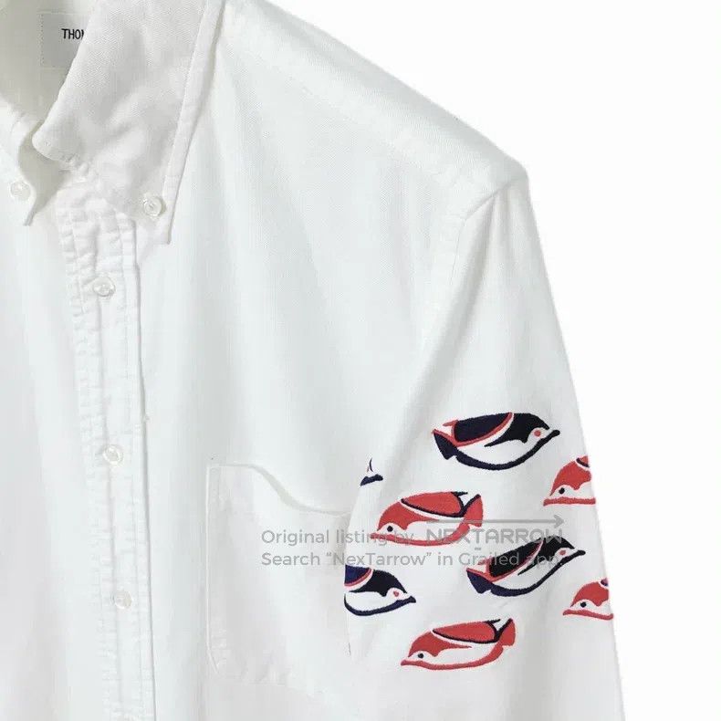 Thom Browne Thom Browne Long-sleeved shirt with single row of buttons Size US S / EU 44-46 / 1 - 3 Thumbnail