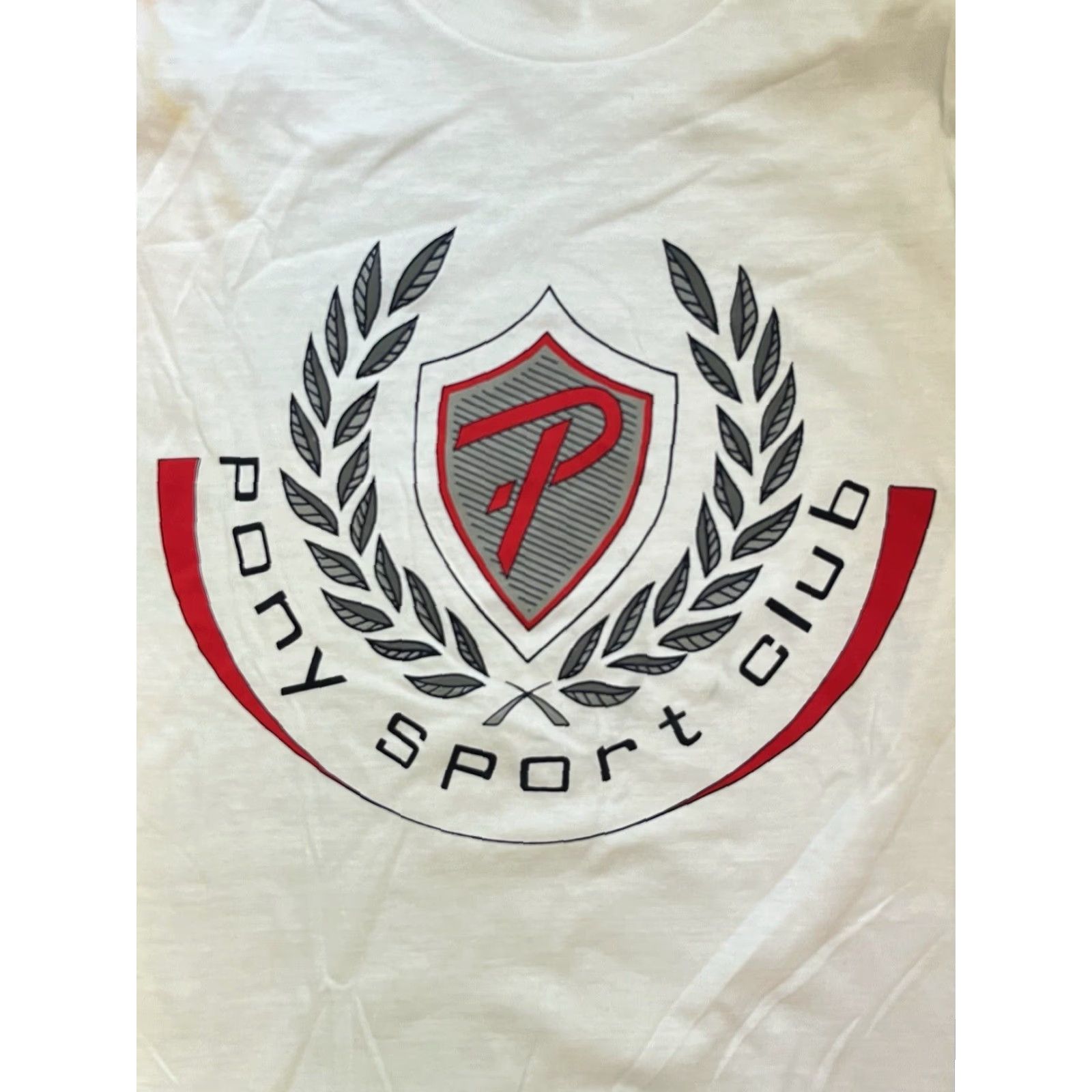 PONY VINTAGE PONY T-Shirt Mens Crew Neck 90s Deadstock NWT White White 90s PONY USA Mens S Size US S / EU 44-46 / 1 - 5 Thumbnail