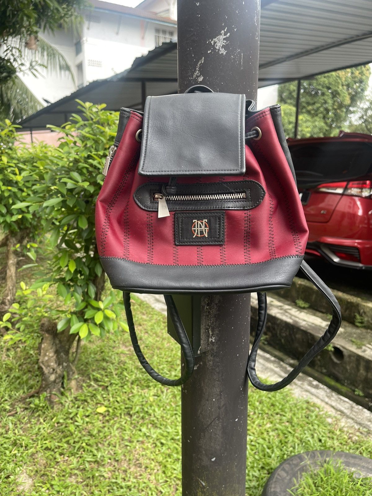 Jean Paul Gaultier × Vintage Jean Paul Gaultier Small Backpack Leather & Nylon Size ONE SIZE - 11 Thumbnail