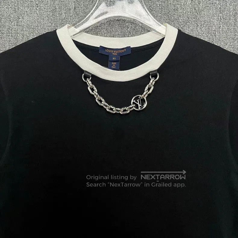 Louis Vuitton LV SS24 Chain Trim Short Sleeve Top. Size US XS / EU 42 / 0 - 4 Thumbnail